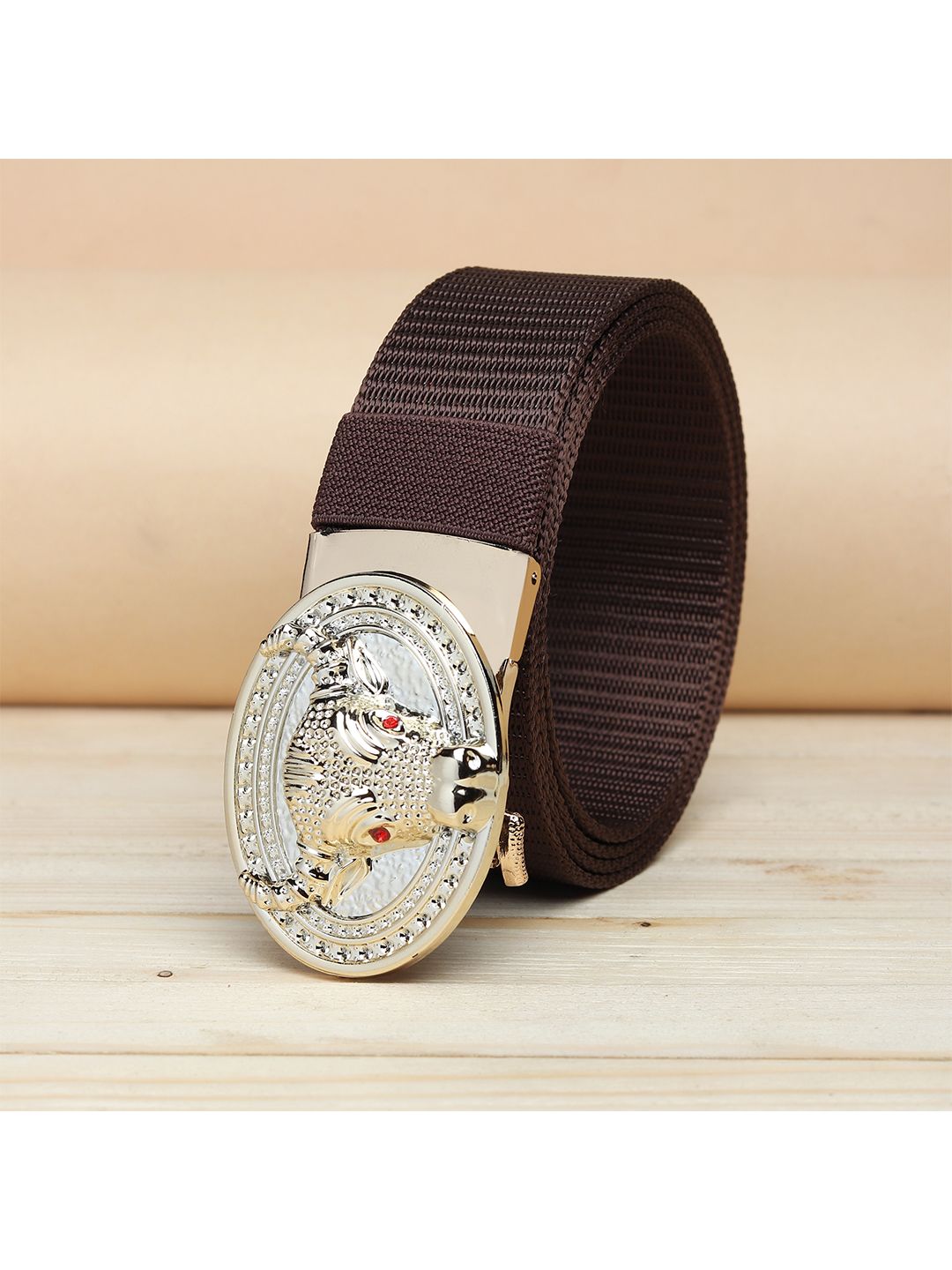 ZORO Men Brown Textured Belt-picture-22