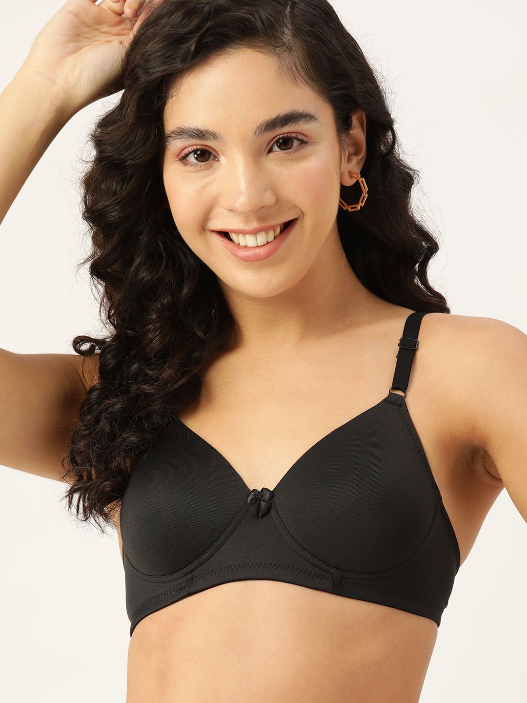 DressBerry Black Solid Bra Lightly Padded-picture-35