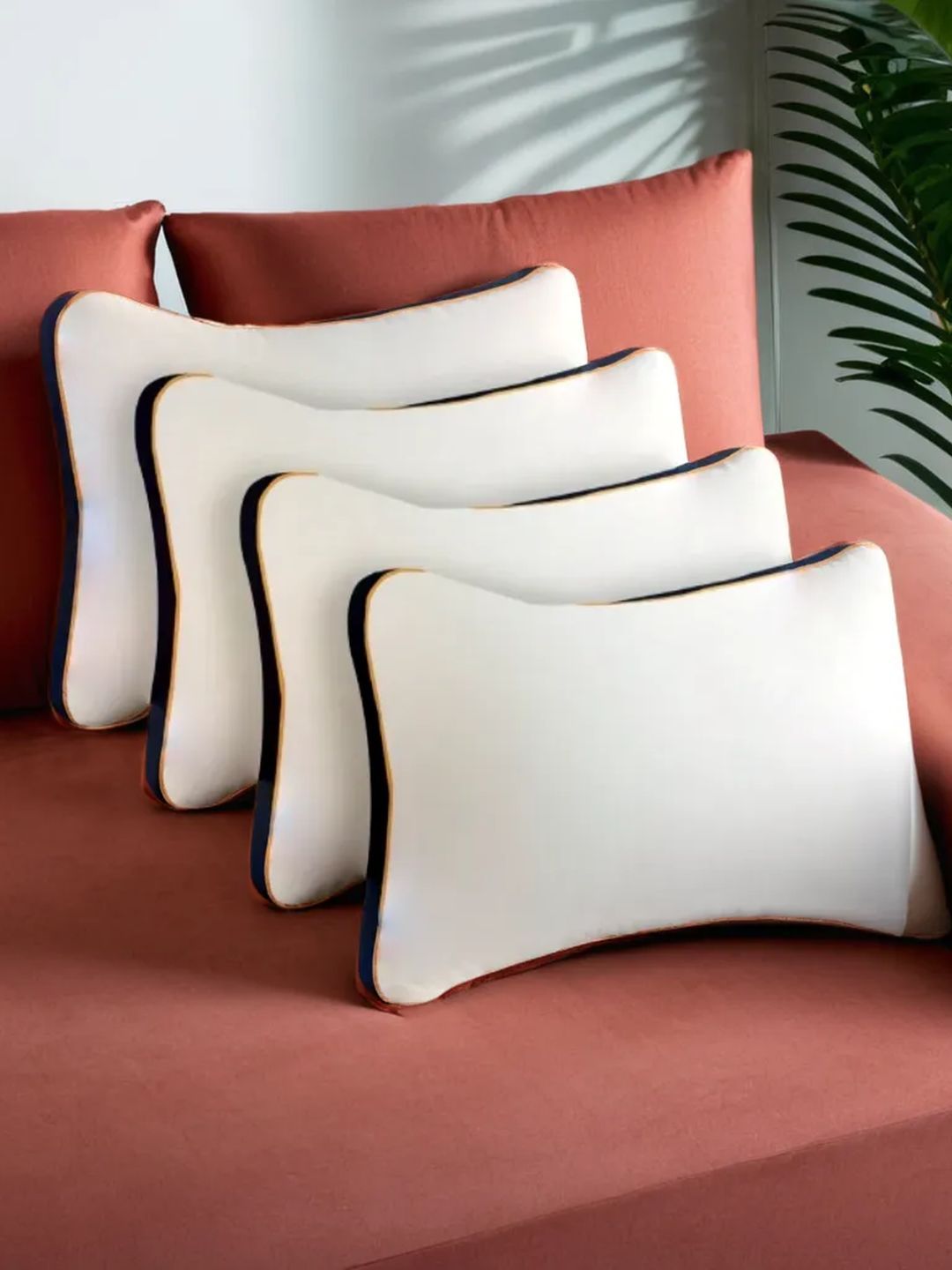 Sleepsia Set Of 4 White Microfibre Pillows-picture-22