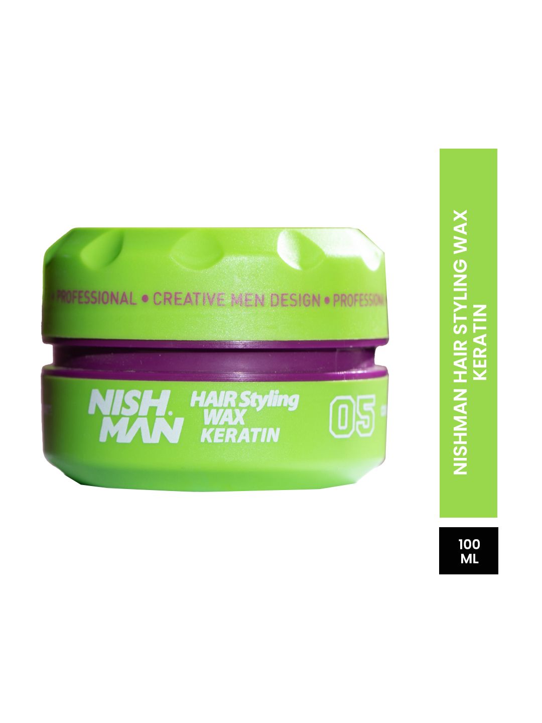 Nishman Men Strong Hold Reshapable Gloss Look Hair Styling Wax 100 g - Keratin 05-picture-12