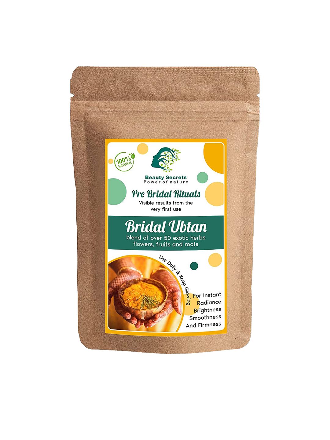 Beauty Secrets 100% Natural Bridal Ubtan Powder for Instant Radiance & Brightness - 100 g-image-48