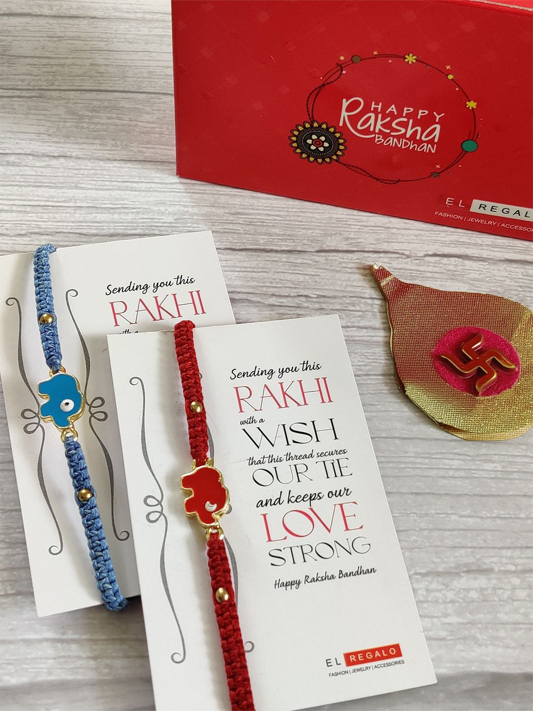 EL REGALO Kids 2 Rakhi Greeting Card Set-picture-43