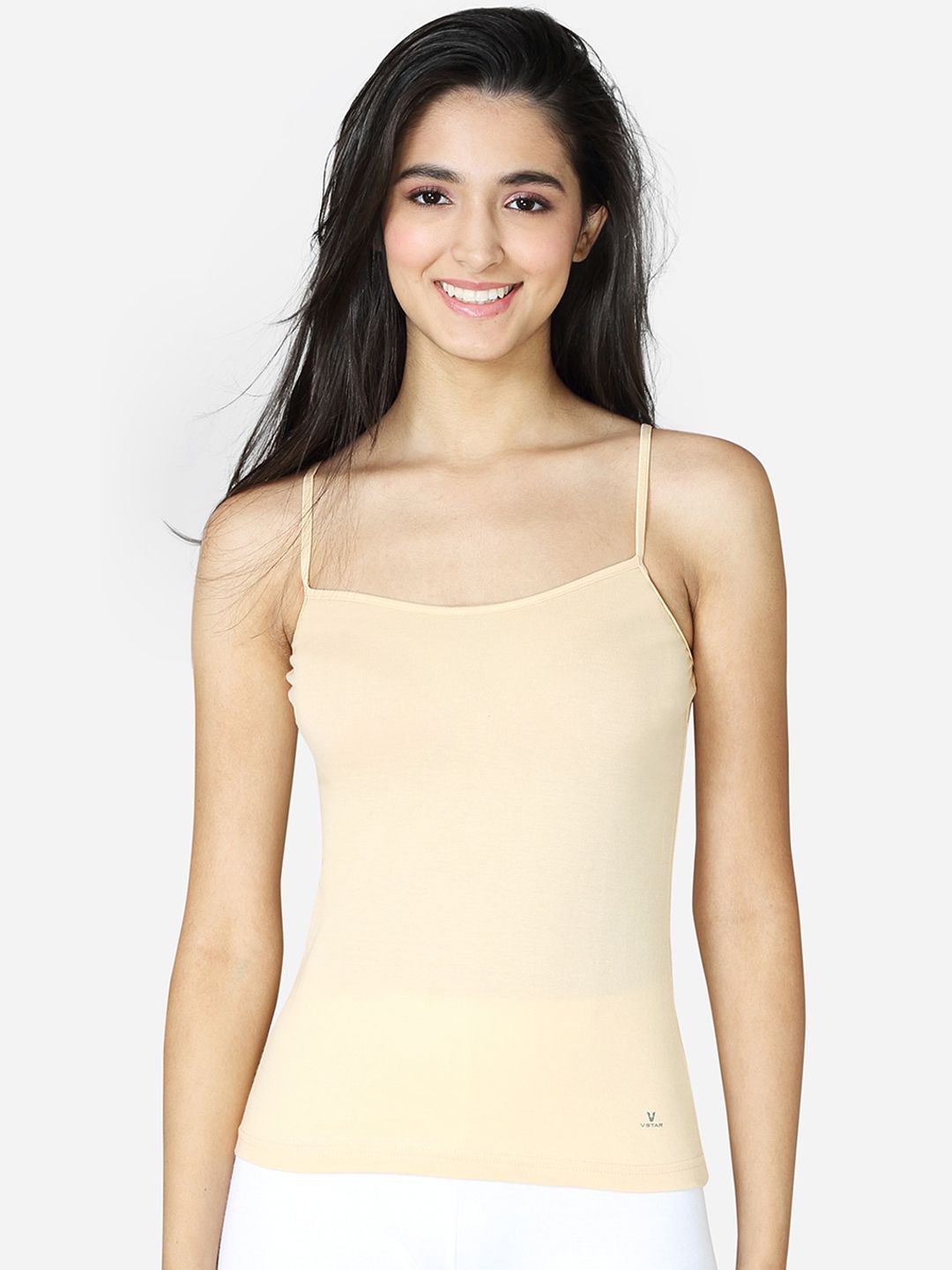 VStar Women Beige  Solid Pure Cotton Camisoles-picture-20