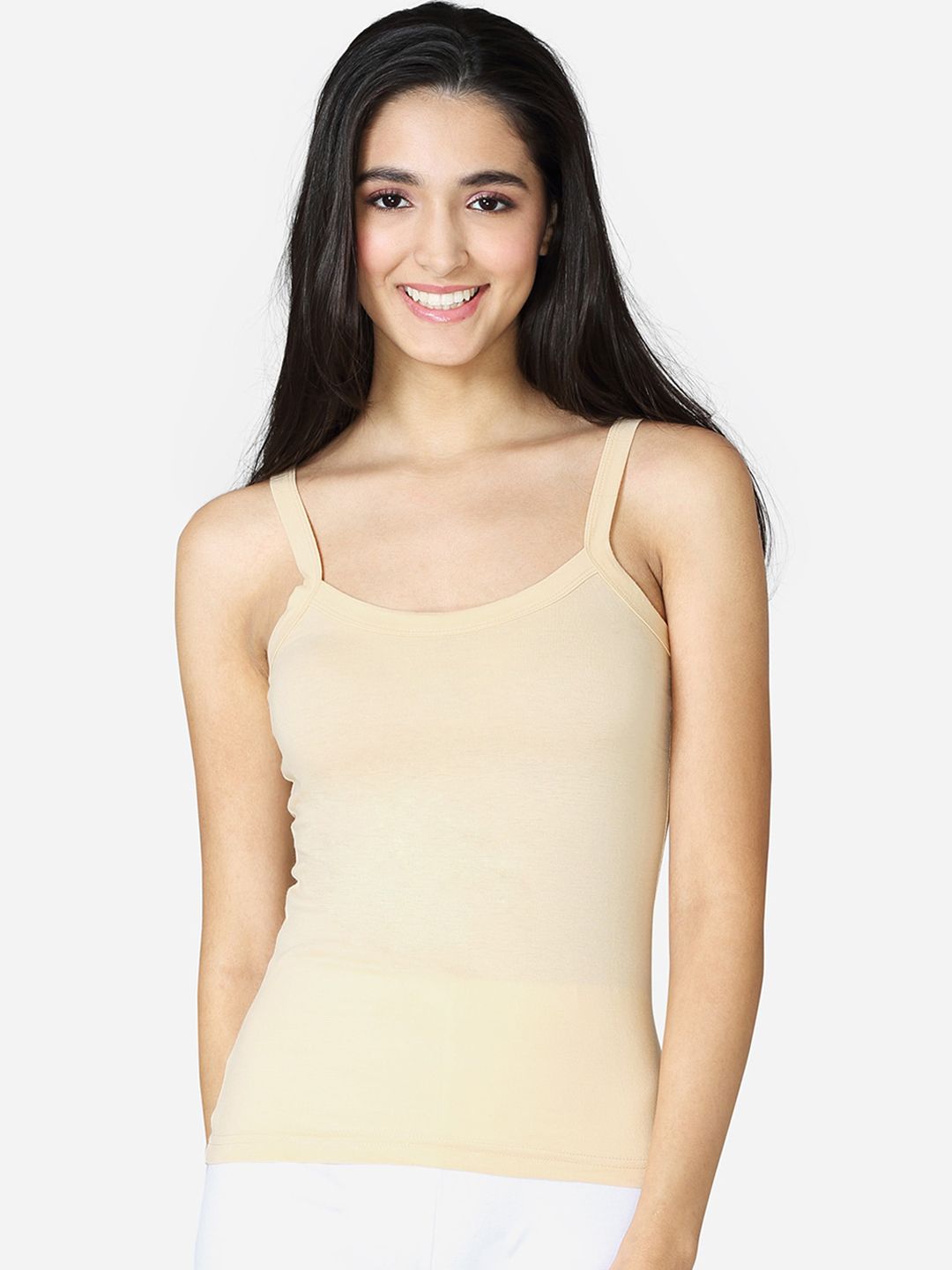 VStar Women Beige Solid Pure Combed Cotton Camisoles-picture-37