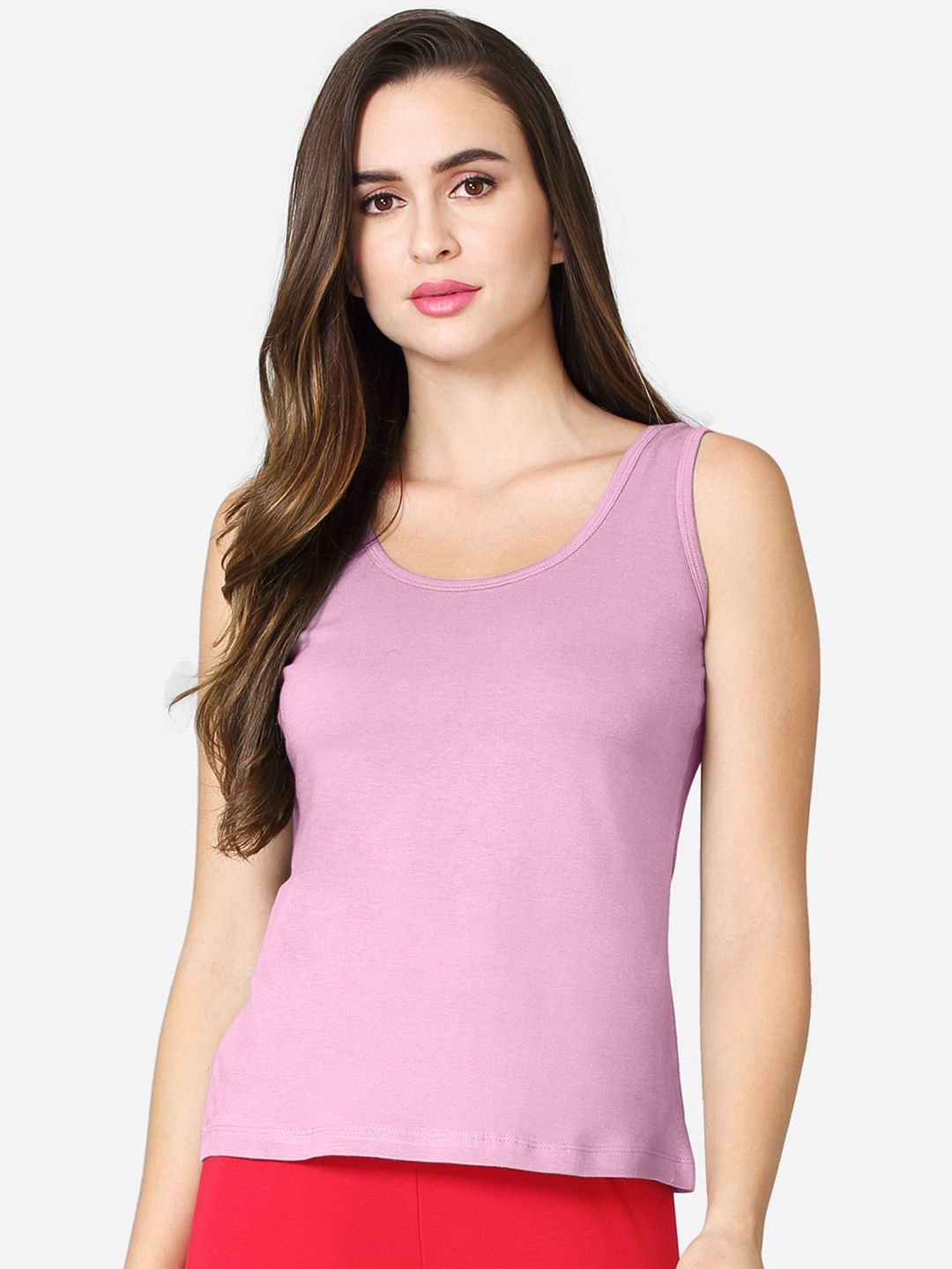 VStar Women Pink Solid Plus Size Camisole-picture-21