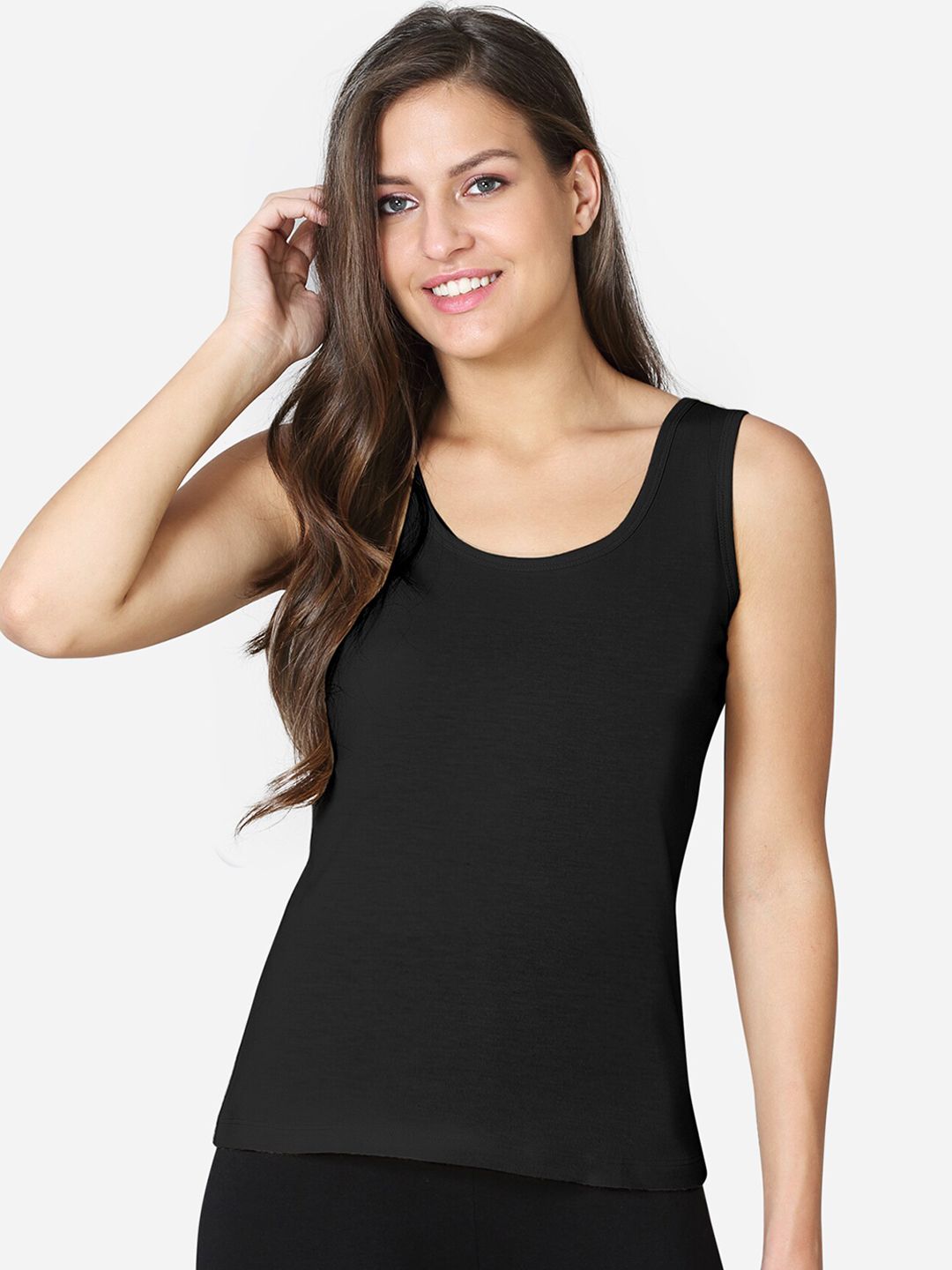 VStar Women Black Solid Pure Cotton Camisoles-picture-52