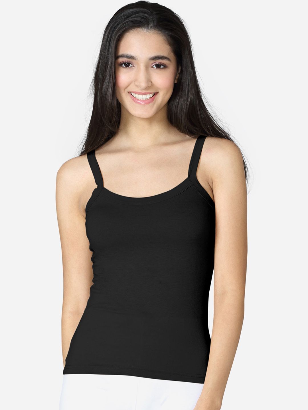 VStar Women Black Solid Pure Combed Cotton Camisole-picture-27