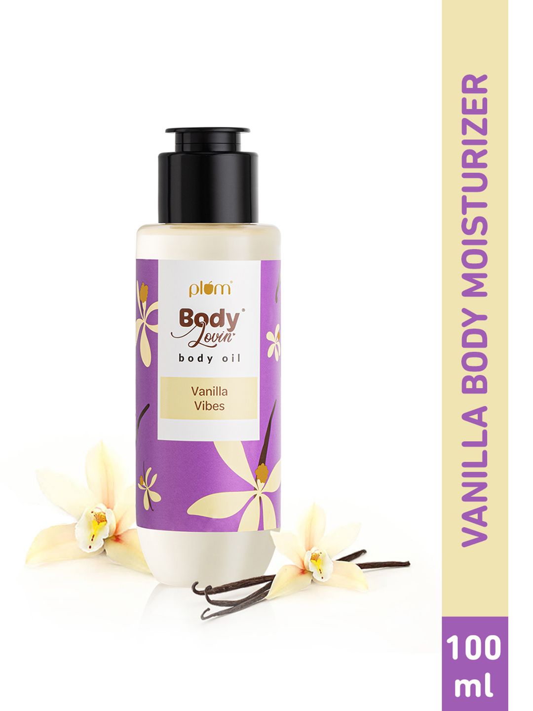 Plum BodyLovin' Vanillla Vibes Body Oil - Oil Formula & Intense Moisture - 100 ml