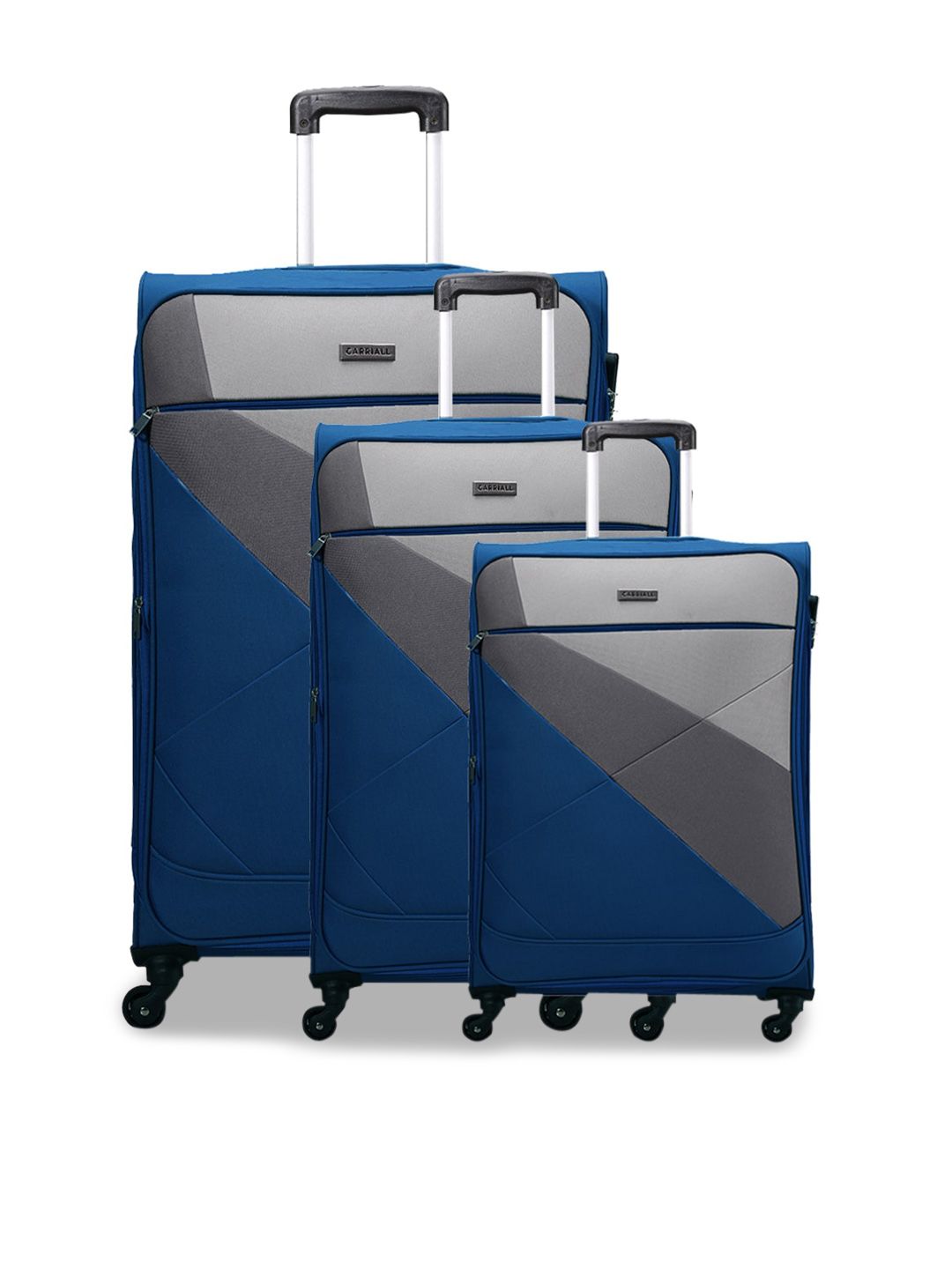 CARRIALL Set Of 3 Vista Solid Soft-Sided Trolley Bags- 50 cm, 60 cm & 71 cm-picture-26