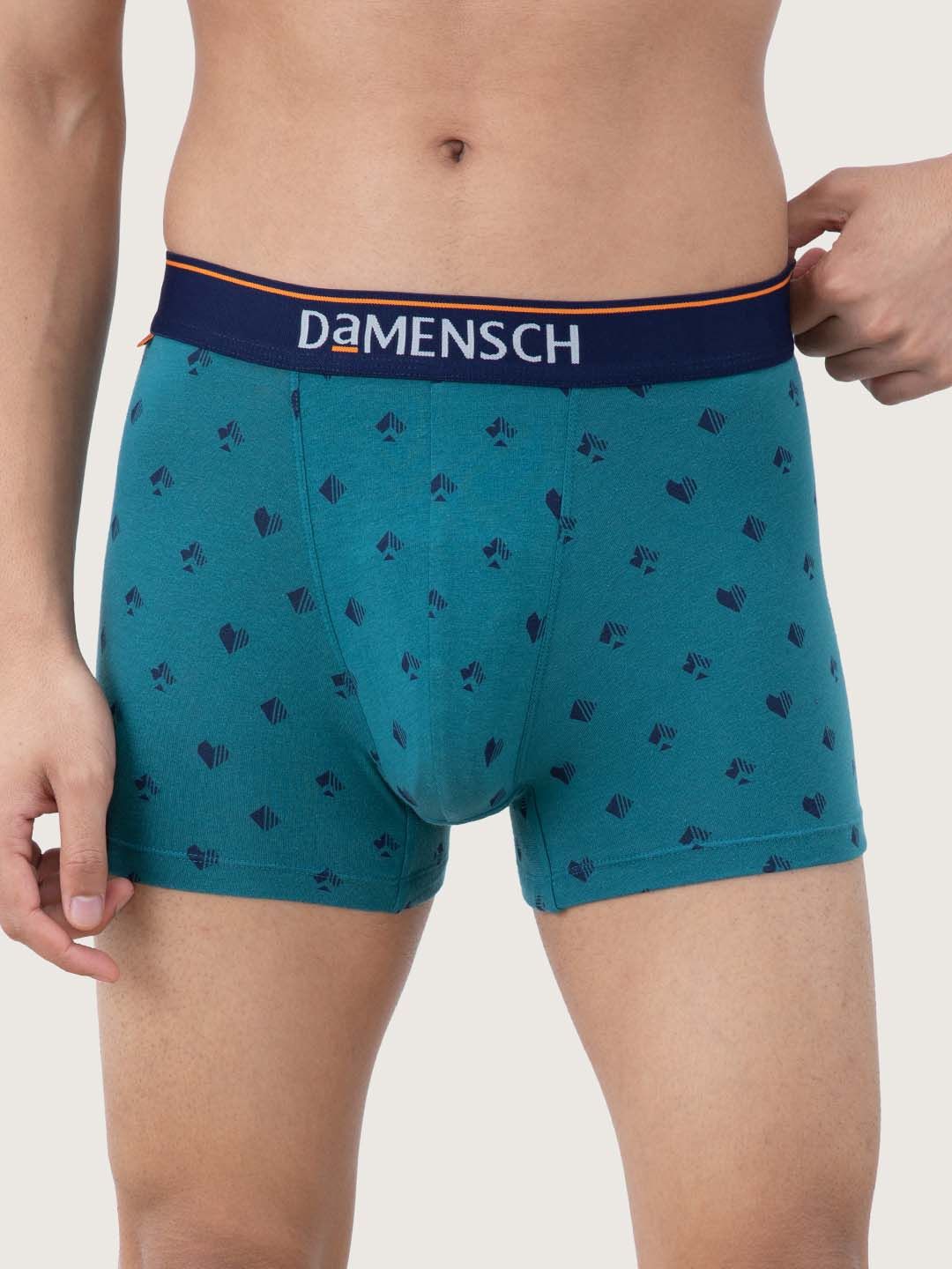 DAMENSCH Men Blue Printed Cotton Anti Bacterial Trunk-picture-51