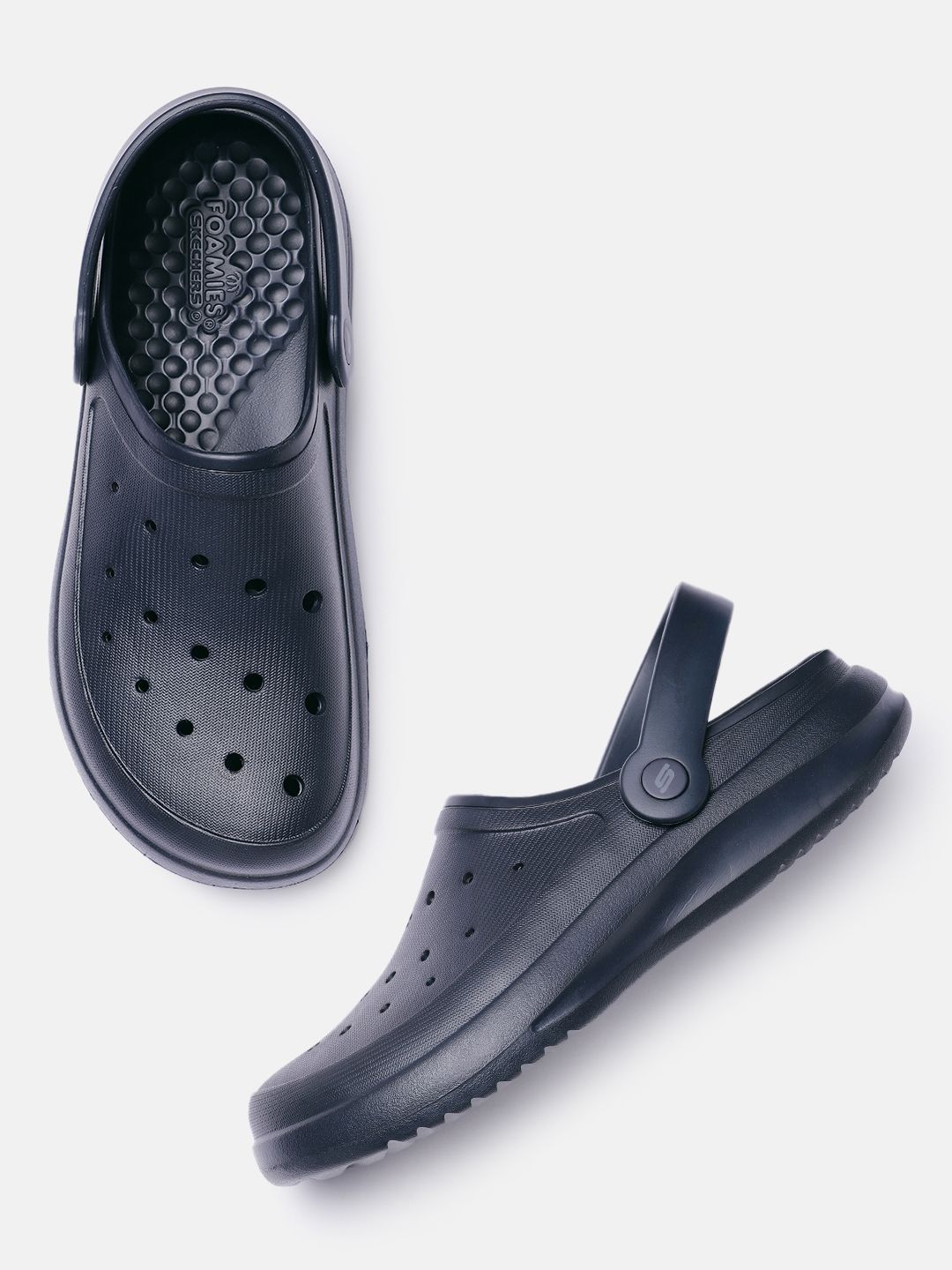 Skechers Men Navy Blue Foamies - Summer Chill Clogs-picture-11