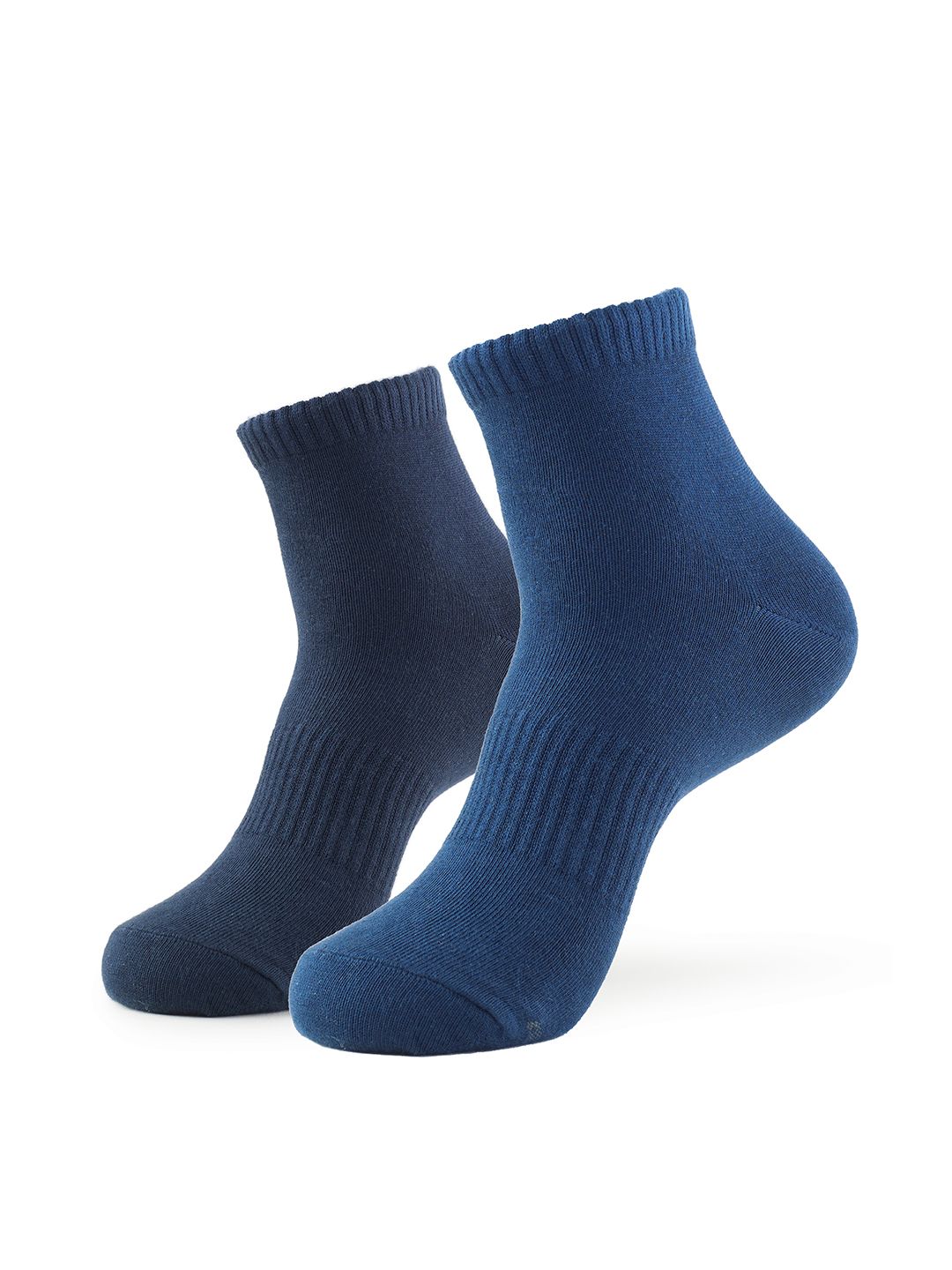 Jockey Men Pack of 2 Black & Navy Solid Cotton Ankle Socks-picture-30