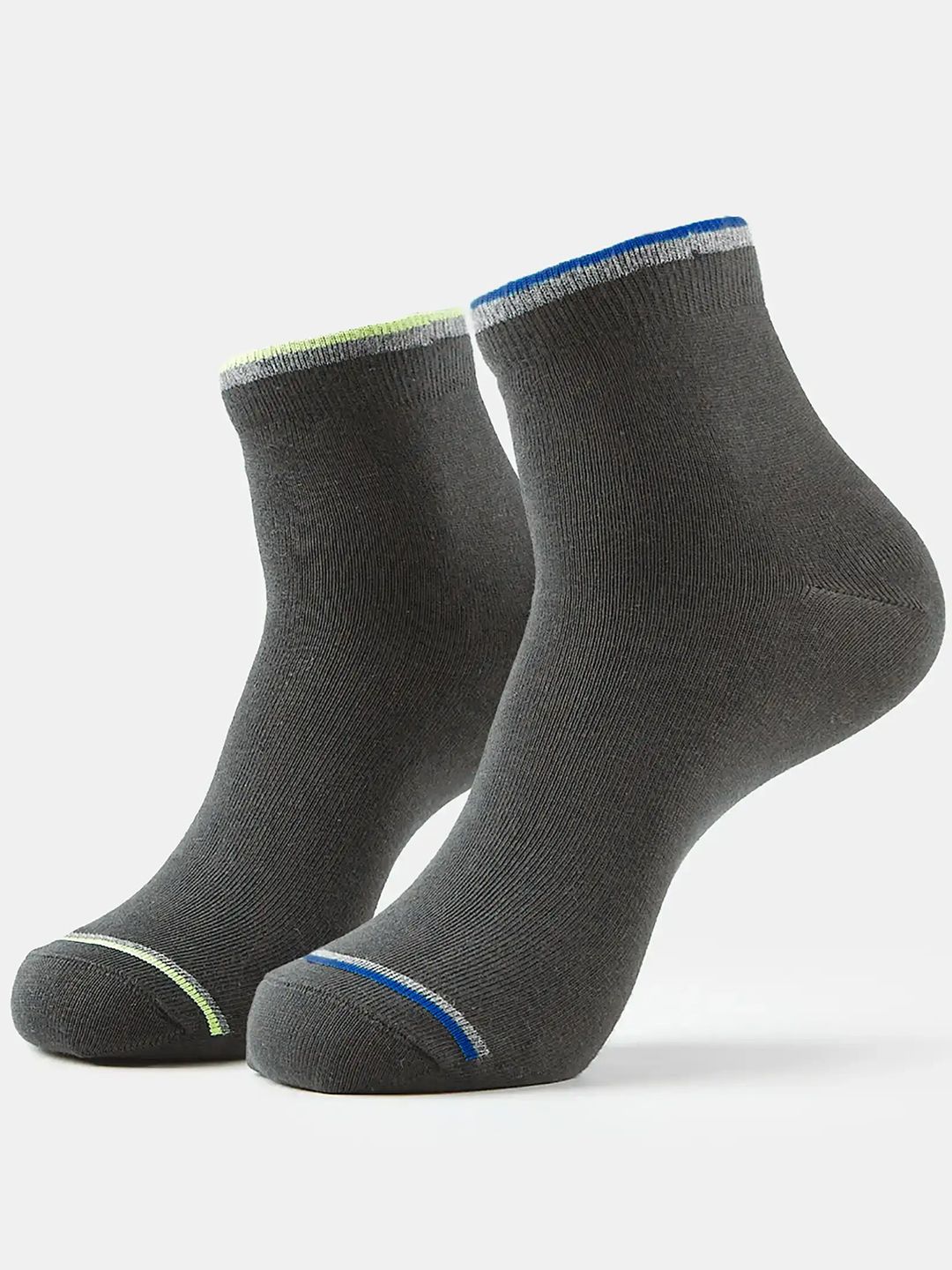 Jockey Men Pack Of 2 Charcoal-Grey Solid  Above Ankle-Length Socks-picture-38