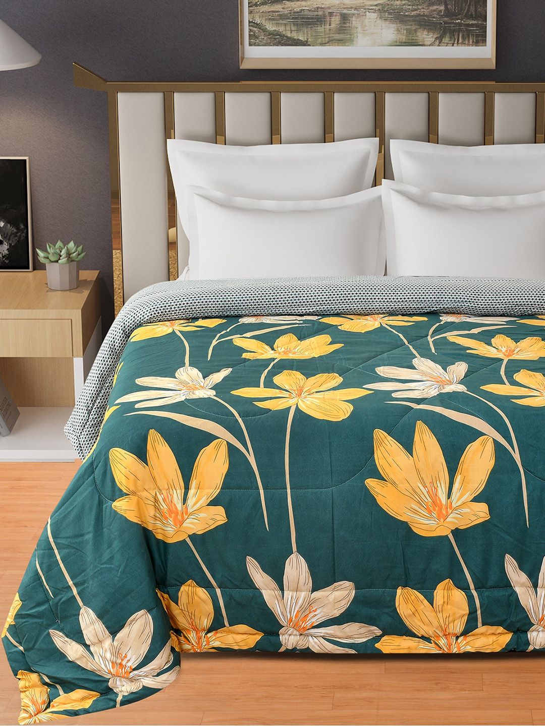 Florida Unisex Green Florida Microfiber All Season Reversible Comforter-picture-30