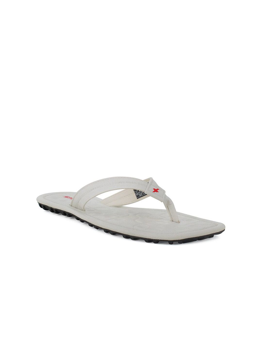 Sparx Men White & Red Thong Flip-Flops-image-2