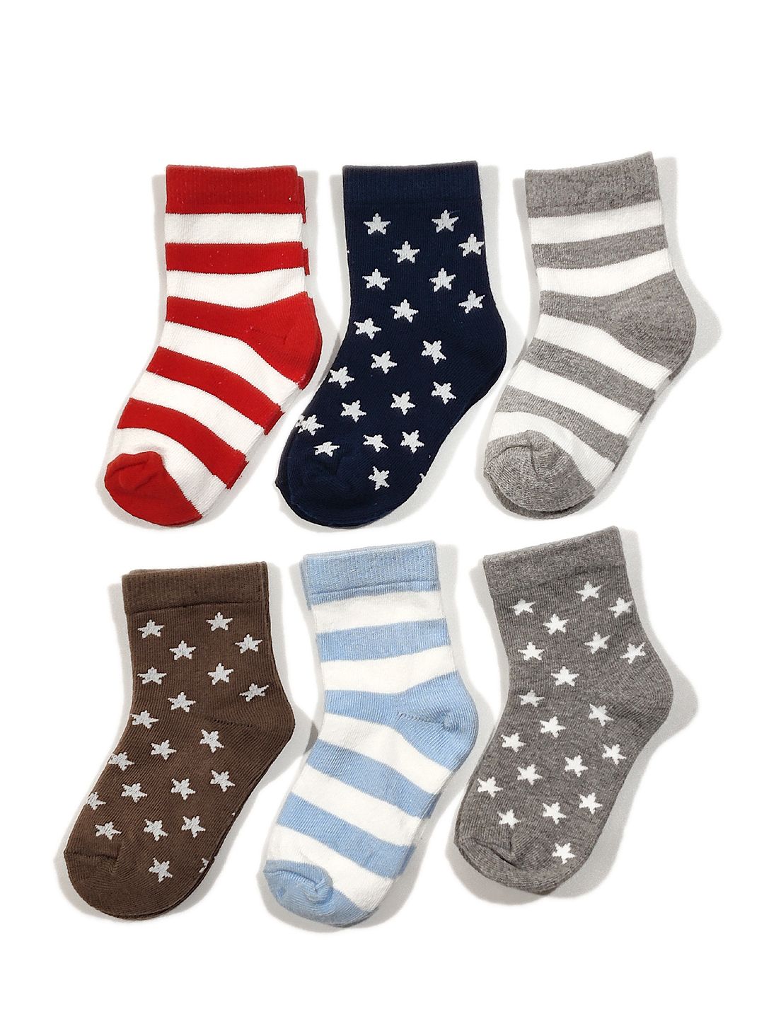 FOOTPRINTS Kids Pack of 6 Printed Bamboo Organic Cotton Ankle Length Socks-image-14