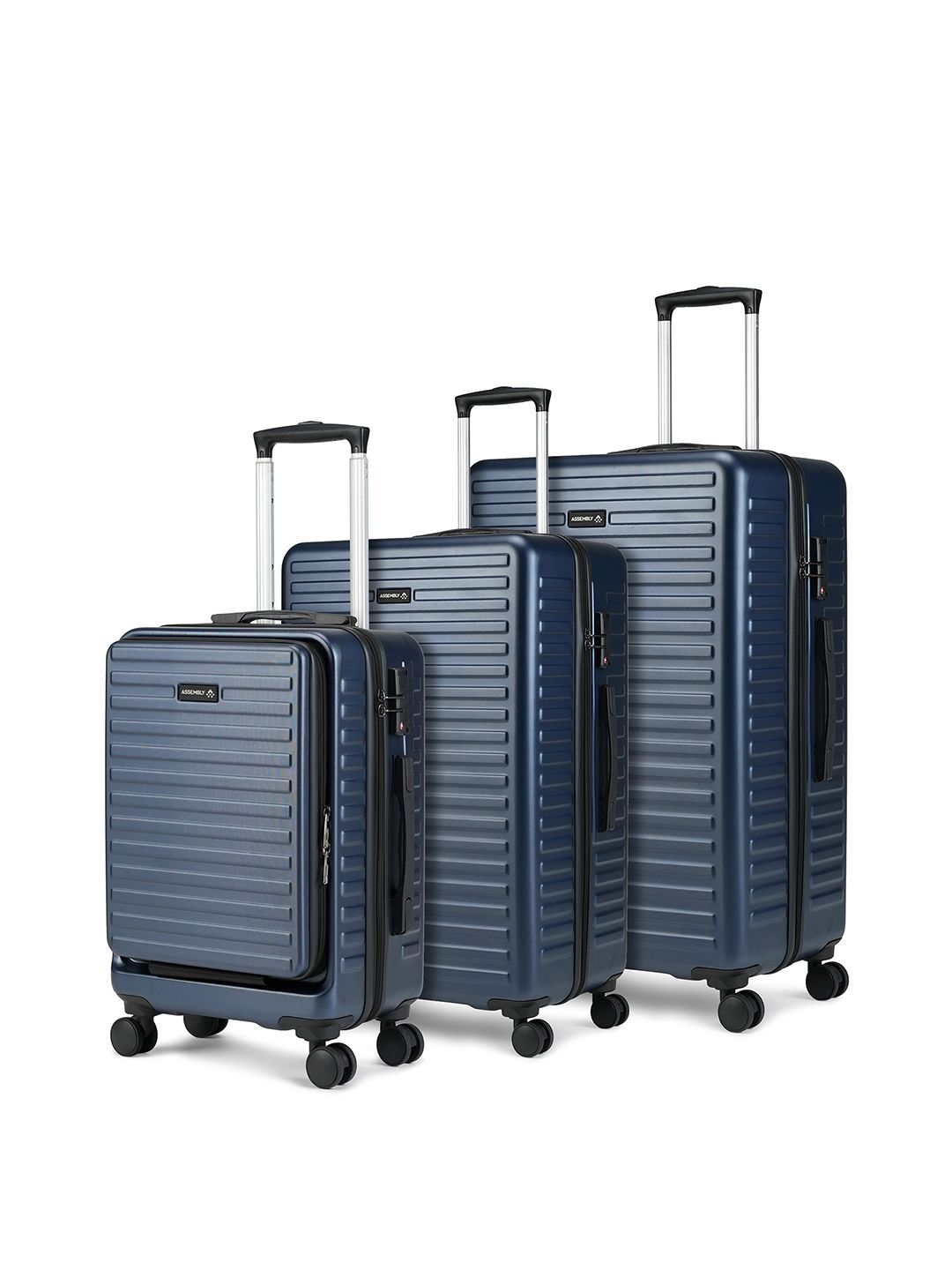 Assembly Set Of 3 Textured 360 Degree Rotation Hard-Sided Trolley Bags 40L, 60L 85L-picture-18