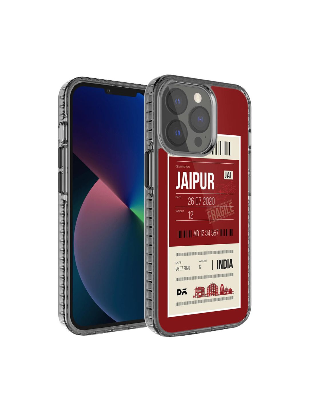 DailyObjects Red & White Jaipur City Tag iPhone 13 Pro Back Case-picture-10