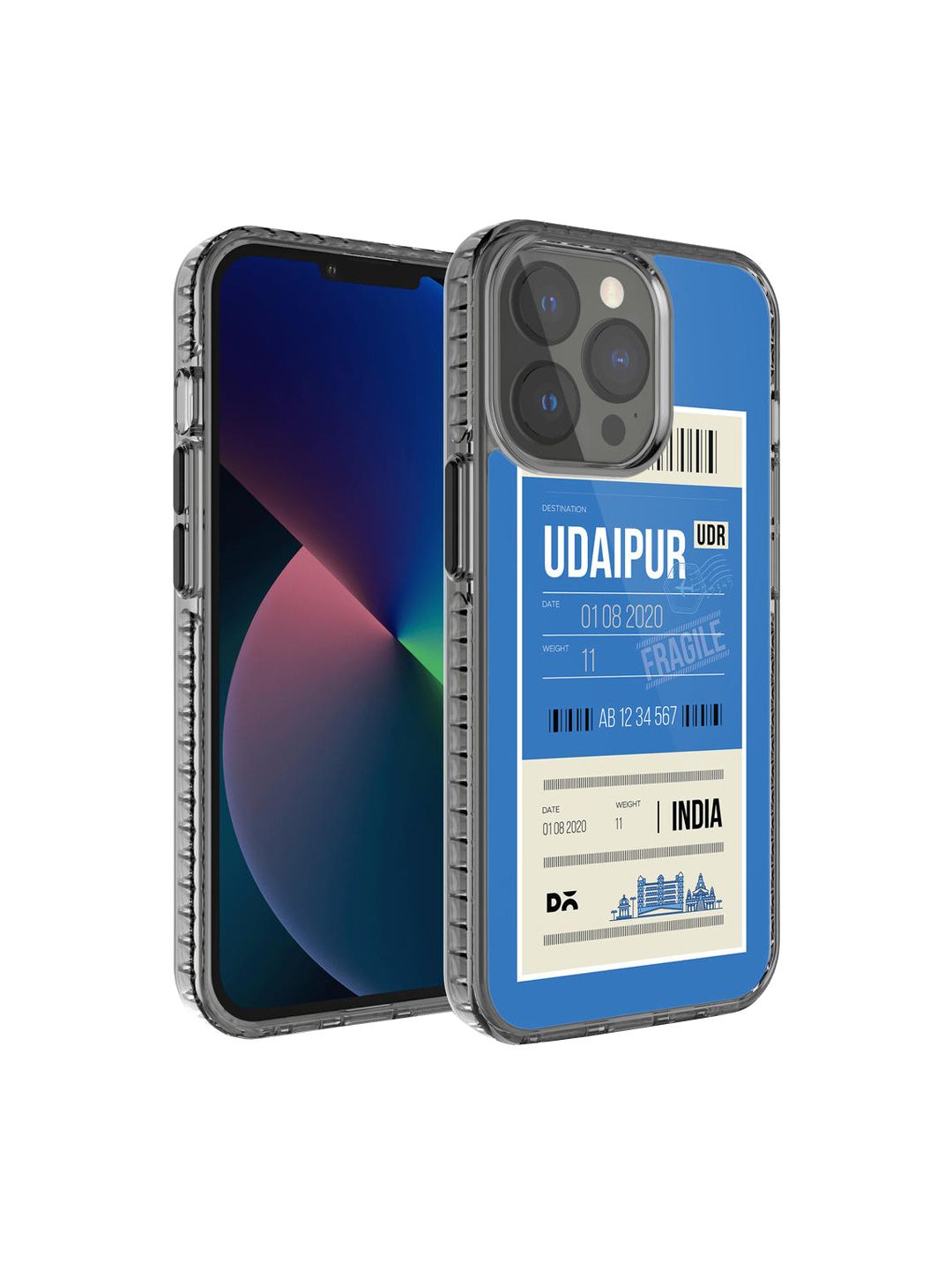 DailyObjects Blue & Beige Printed iPhone 13 Pro Phone Case-picture-38