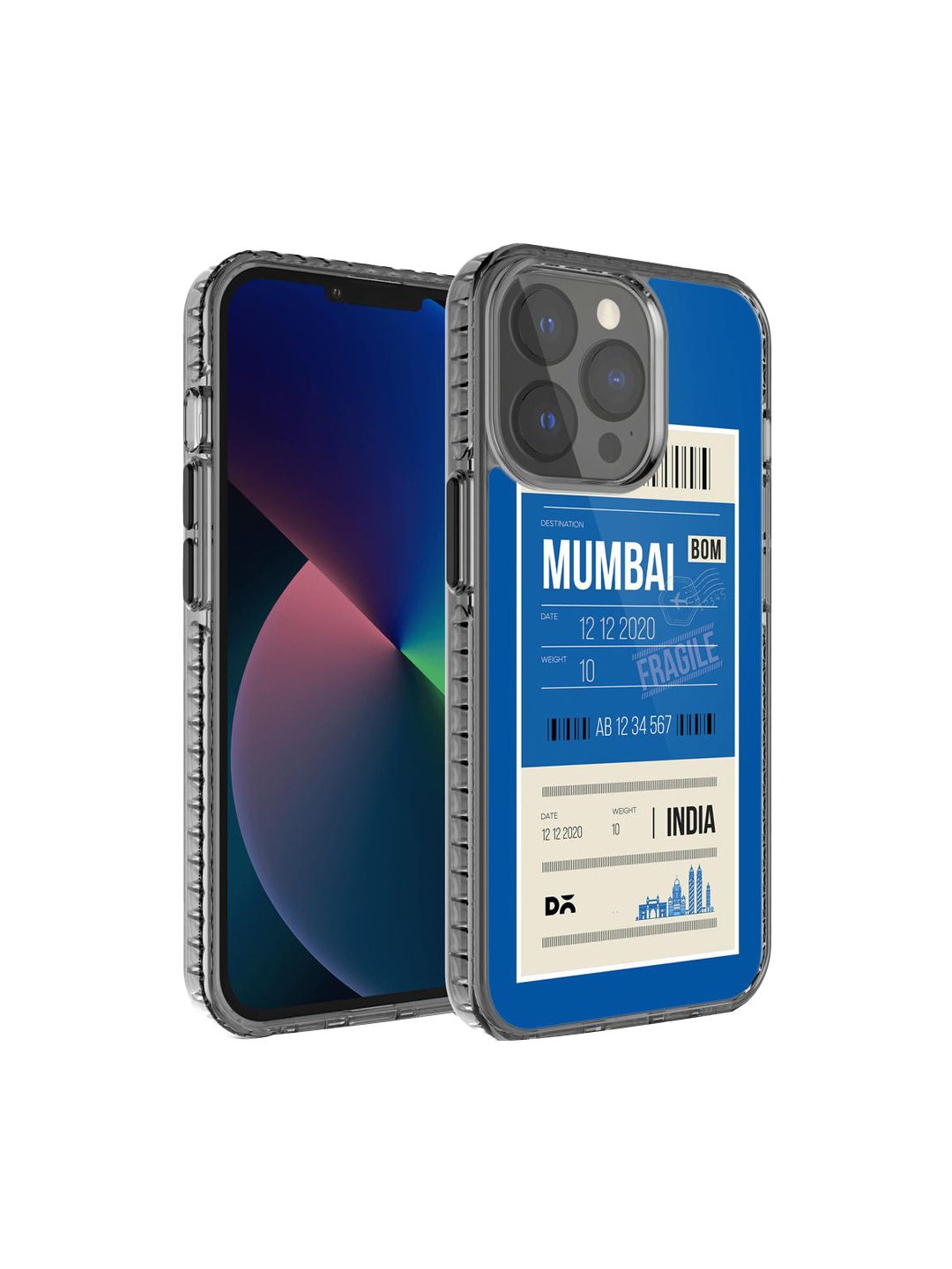 DailyObjects Blue Printed Mumbai City Tag Stride 2.0 iPhone 13 Pro Phone Back Case-picture-15