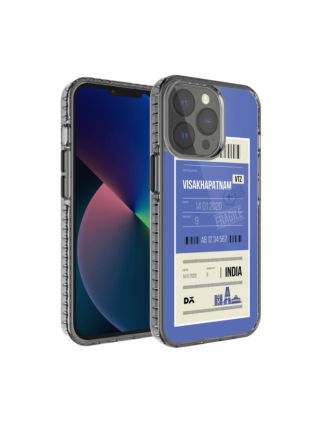 DailyObjects Blue & White Visakhapatnam City Tag Stride 2.0 iPhone 13 Pro Phone Case-picture-46