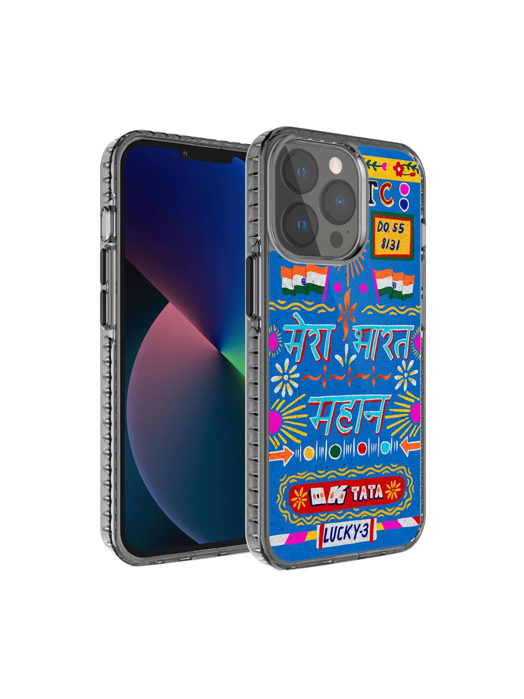 DailyObjects Blue & Yellow Printed iPhone 13 Pro Back Case-picture-24