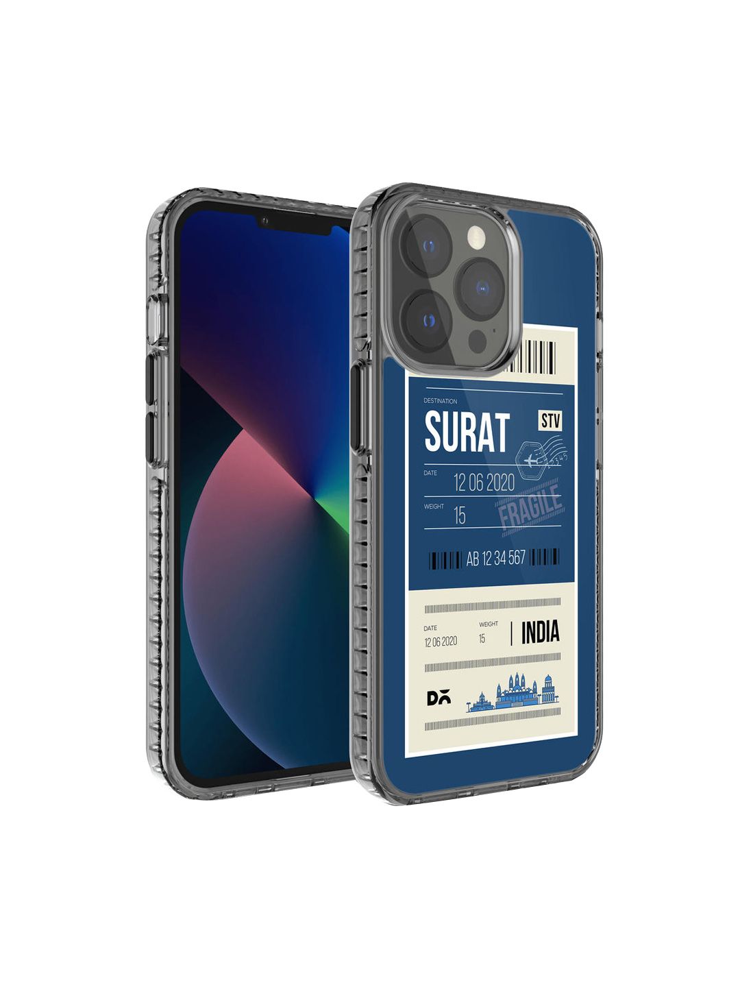DailyObjects Blue & White Surat City Tag iPhone 13 Pro Back Case-picture-18