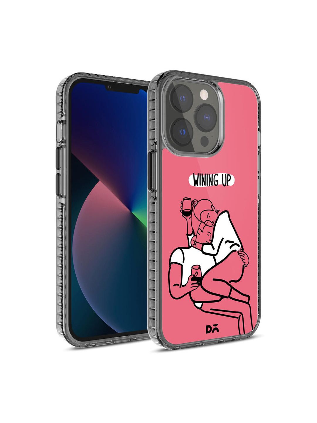 DailyObjects Pink & White Wining Up Stride iPhone 13 Pro Max Back Case-picture-46