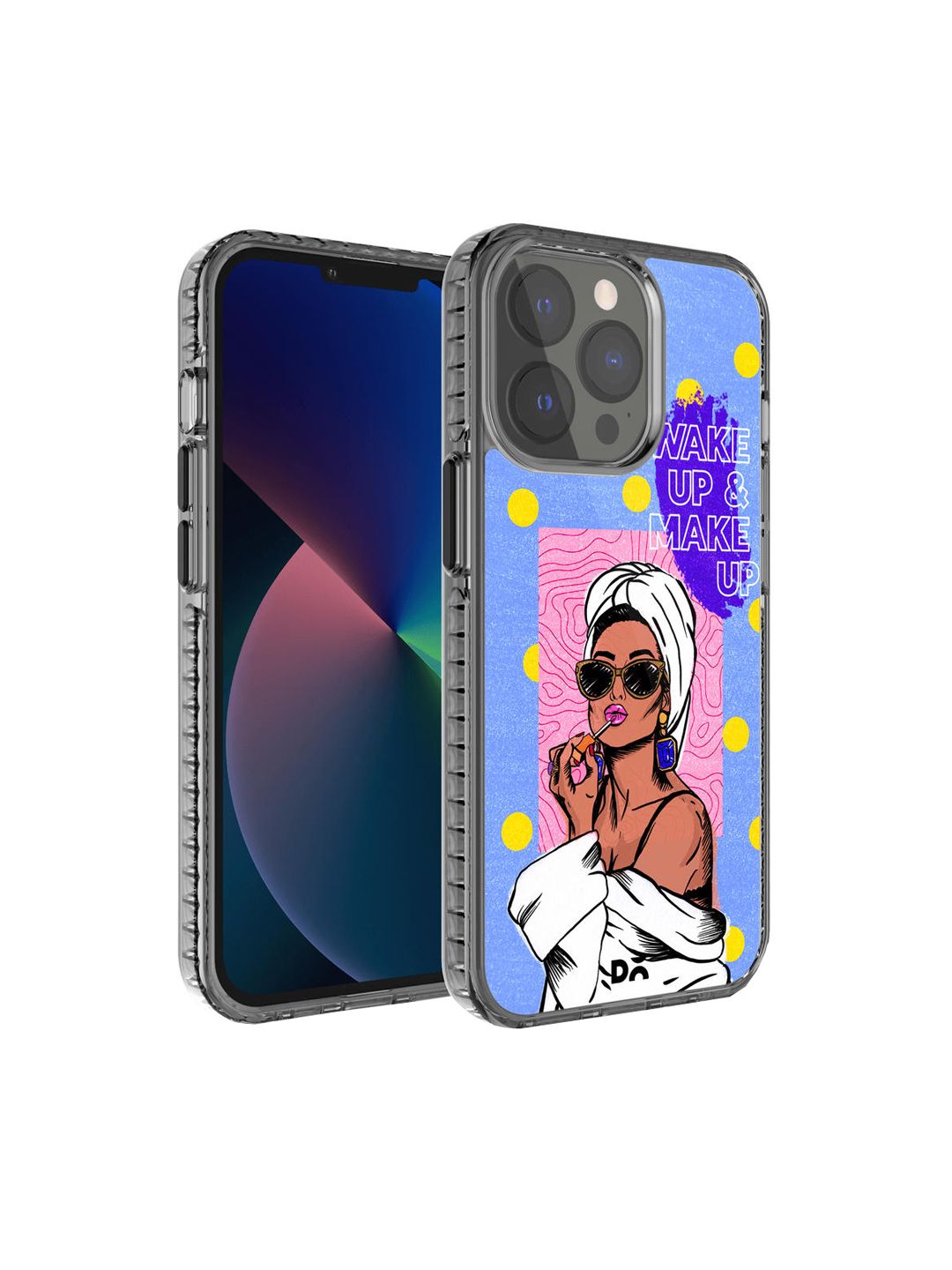 DailyObjects Blue & Pink Printed  iPhone 13 Pro Max Back Case-picture-43
