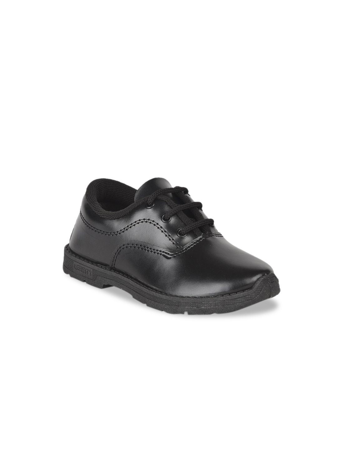 Liberty Boys Black Solid Oxfords Shoes-image-32