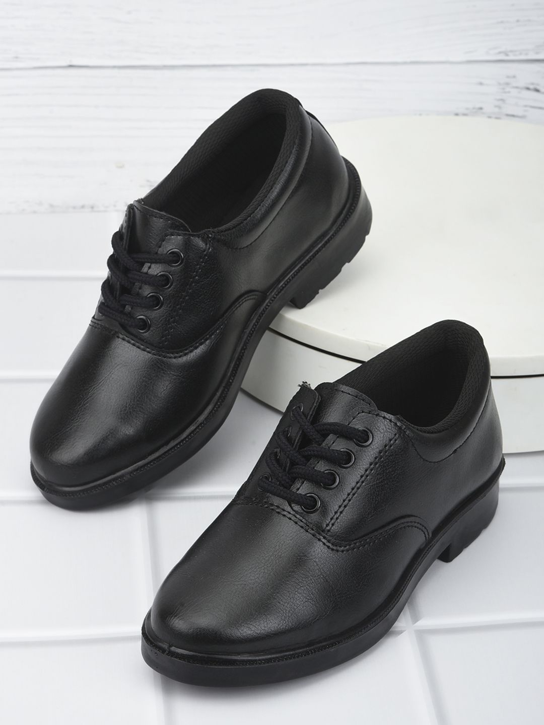 Liberty Kids Black Oxfords-image-43