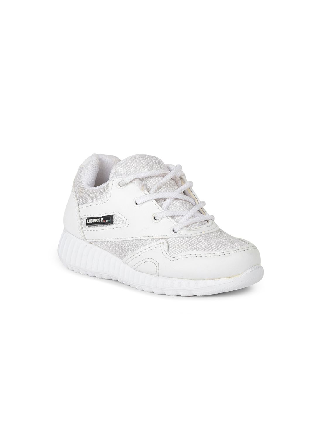Liberty Unisex Kids White Solid Mid-Top Sneakers-picture-34
