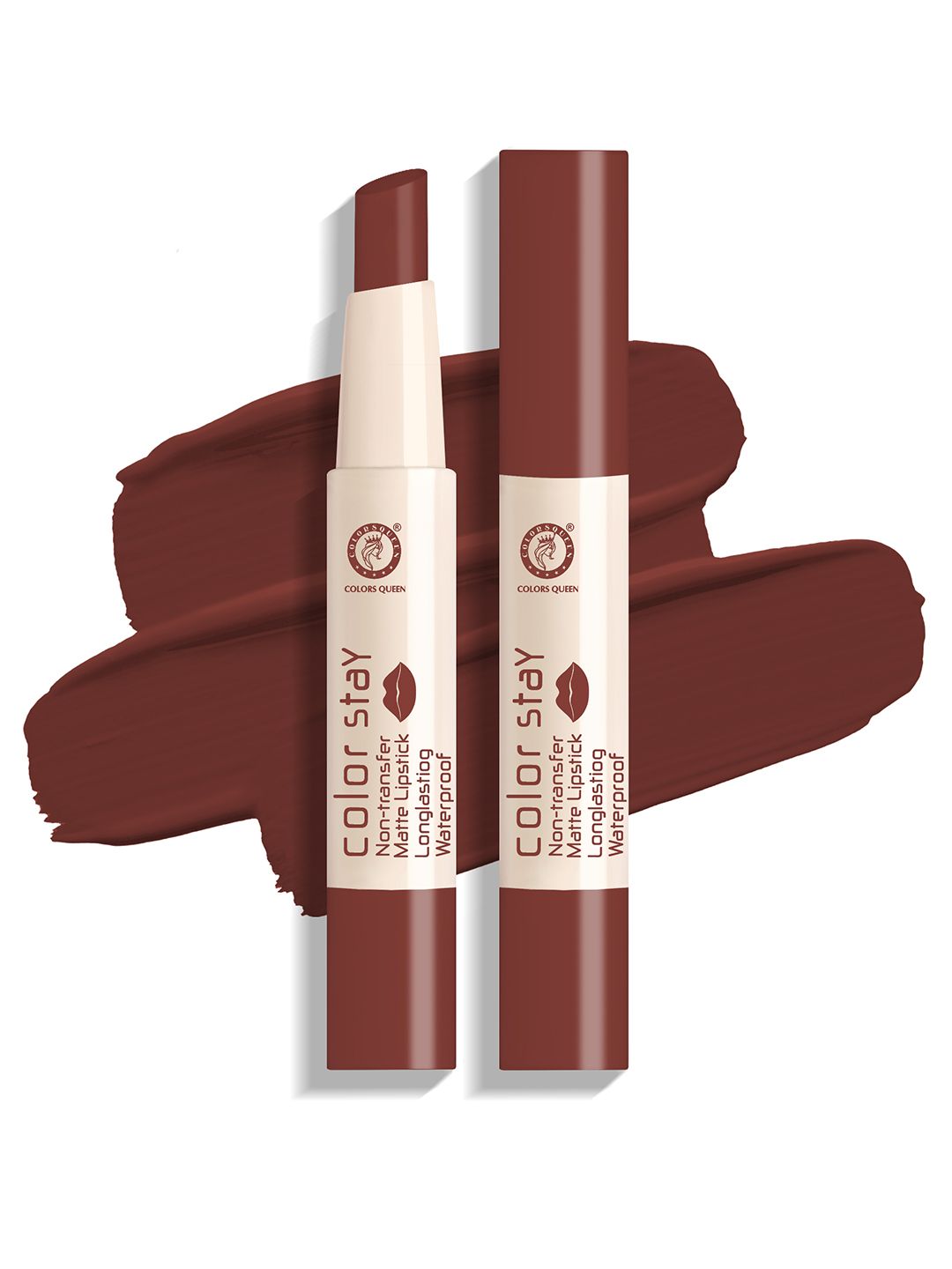 Colors Queen Color Stay Non-Transfer Waterproof Matte Lipstick - Coffee 14-image-9