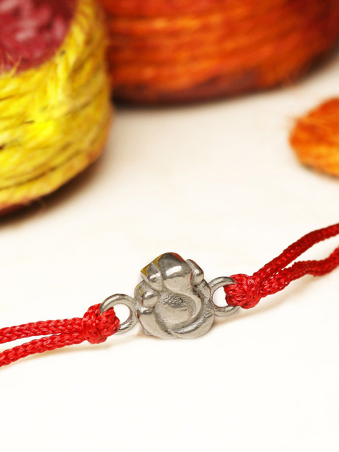 GIVA 925 Sterling Silver Rhodium Plated Ganpati Idol Rakhi-picture-21