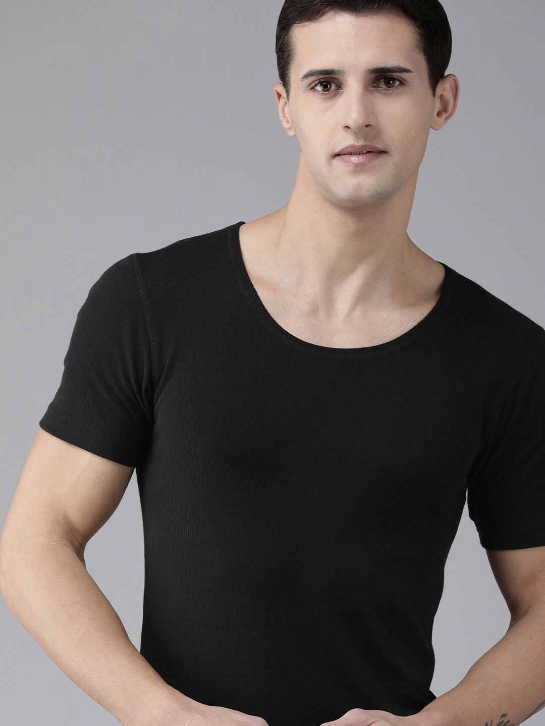 Van Heusen Men Warmtech Anti Bacterial Thermal Top-image-30