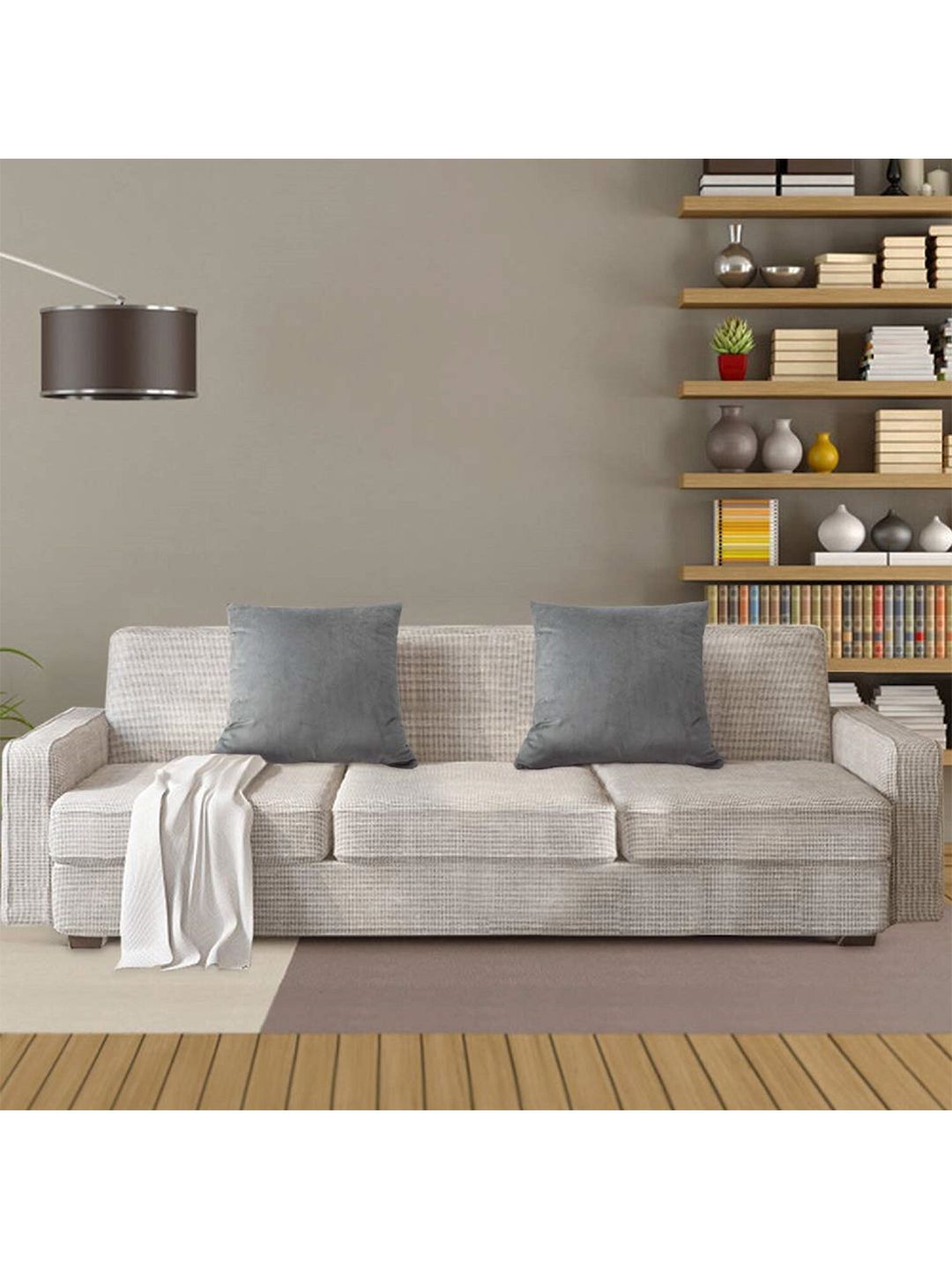 pum pum Pum Grey Set of 2 Velvet Square Cushion Covers-picture-35