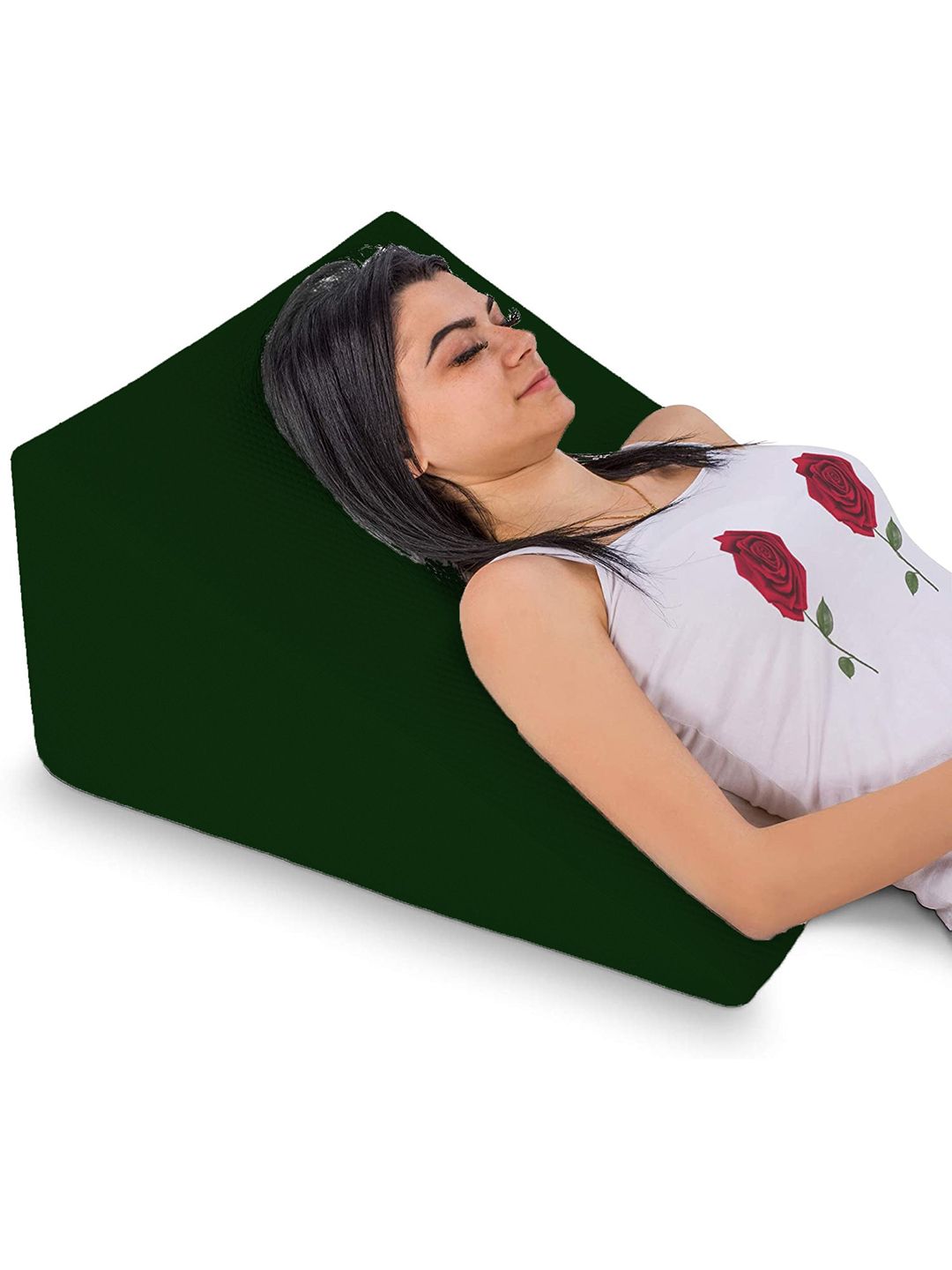 Pum Pum Green Solid Wedge Pillow-image-26