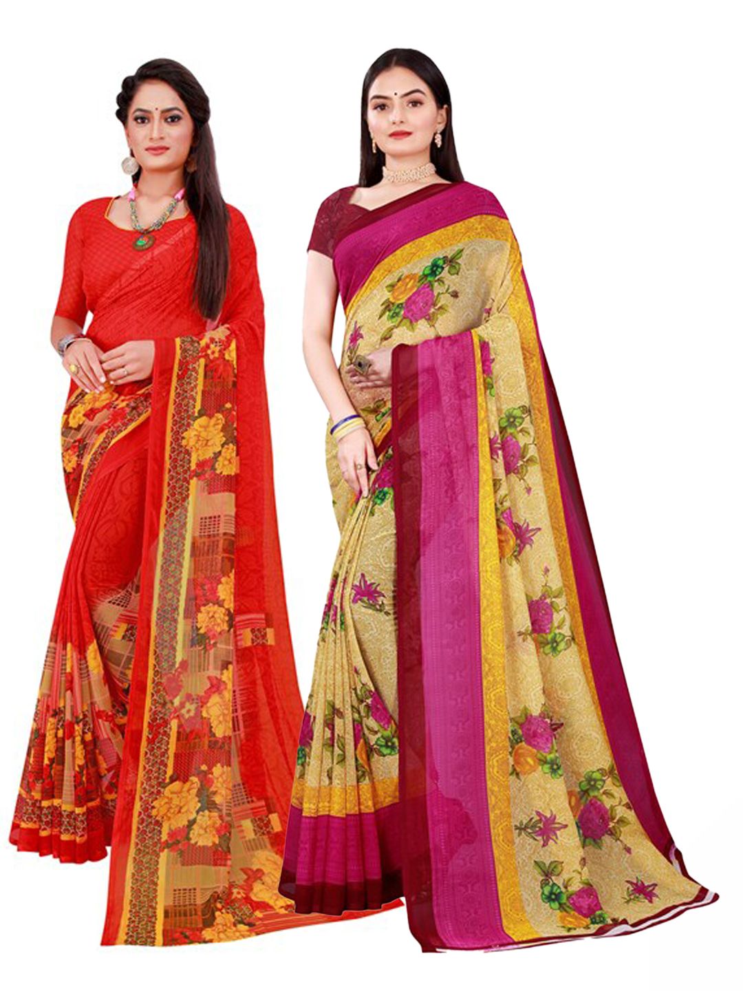 Casual Wear Printed Daily Were Crepe Saree, Packaging Type: Carton, Size:  6.30