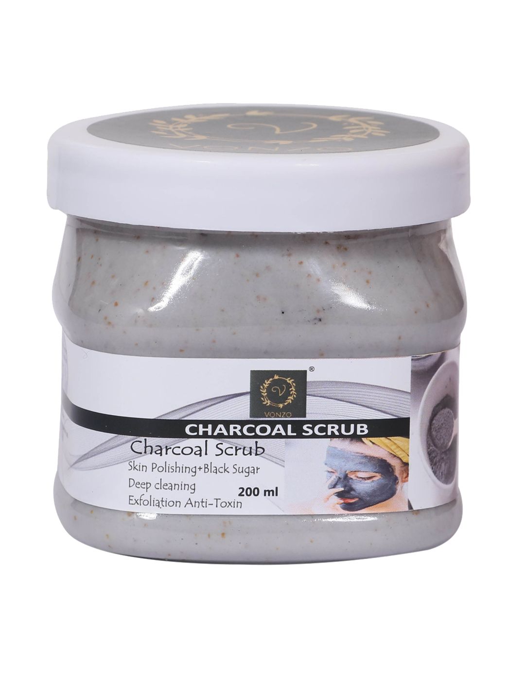 VONZO Charcoal Face & Body Scrub for Skin Polishing - 200 ml-image-37