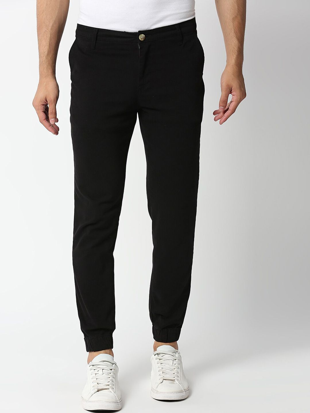 Thomas Scott Men Black Solid Joggers Trousers-image-13