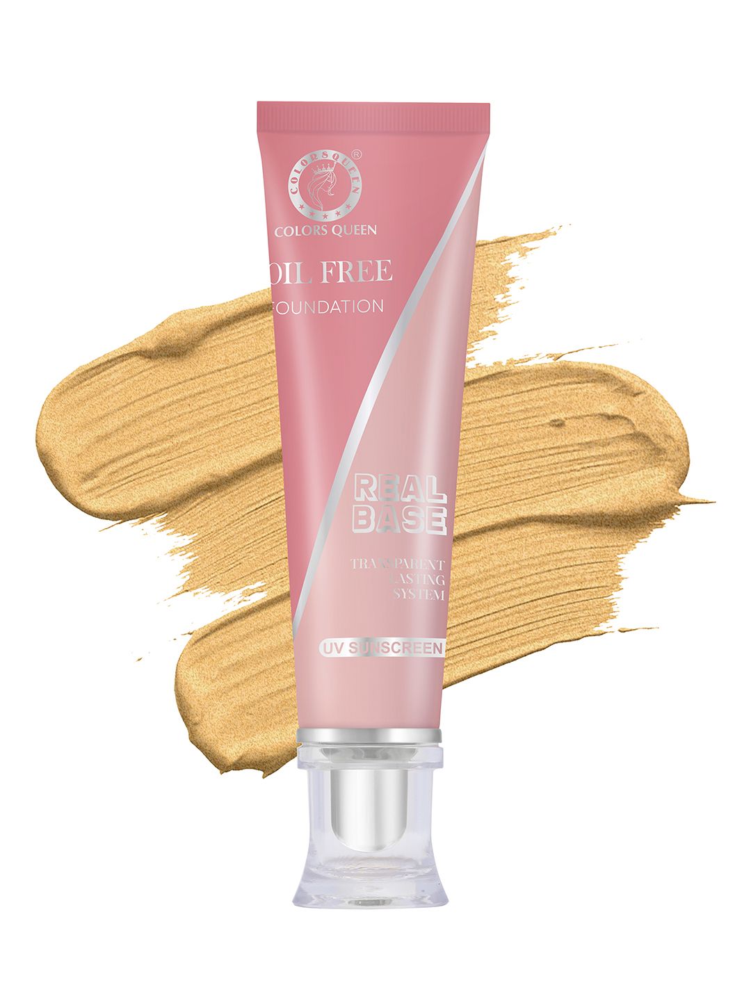 Colors Queen Real Base Oil Free Foundation with Sun Protection 40 ml - Rose Shimmer 05-image-10