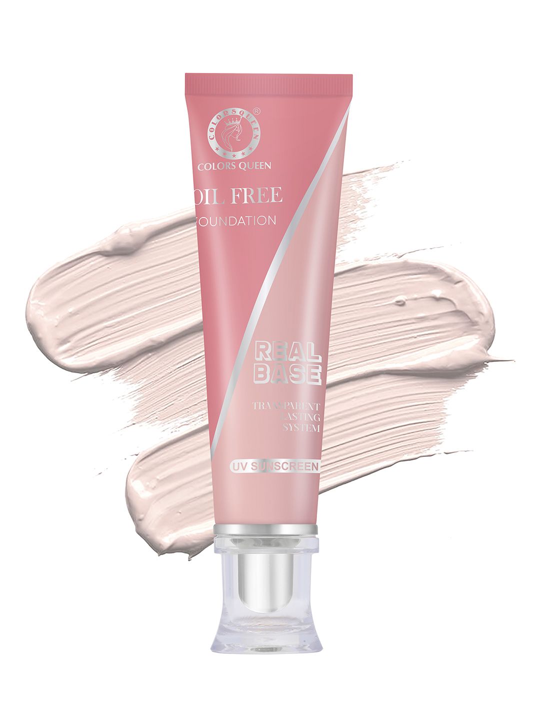 Colors Queen Real Base Oil Free Foundation with Sun Protection 40 ml - Sheer Ivory 01-image-9