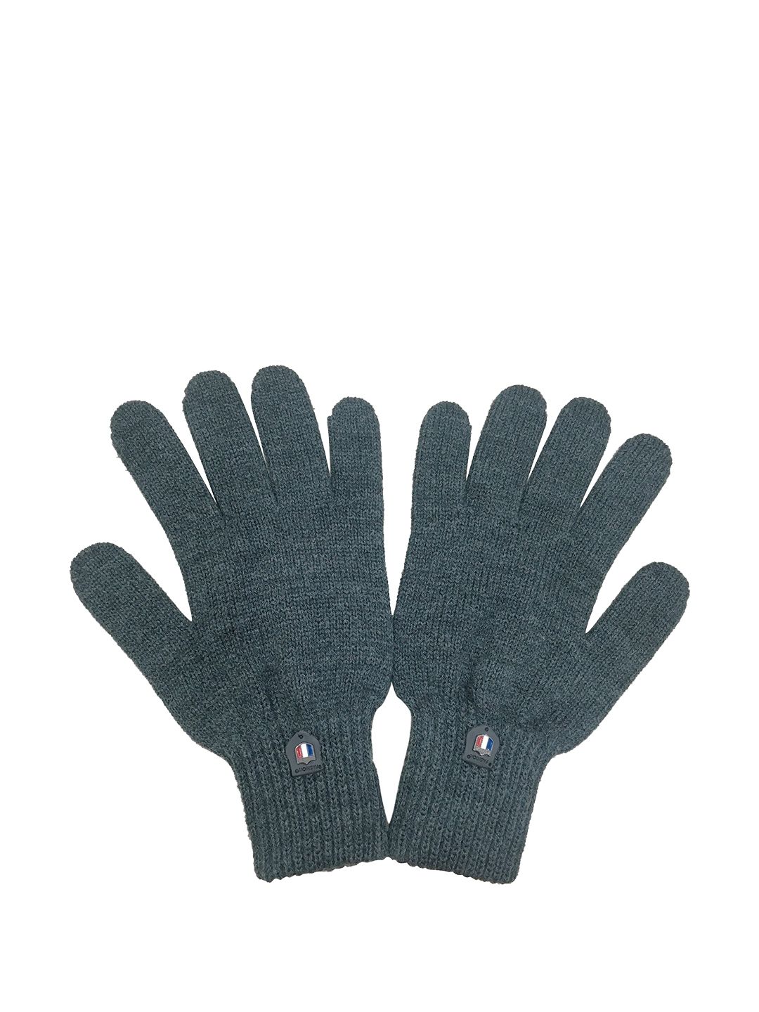 Gajraj Men Grey Winter Woolen Gloves-image-3