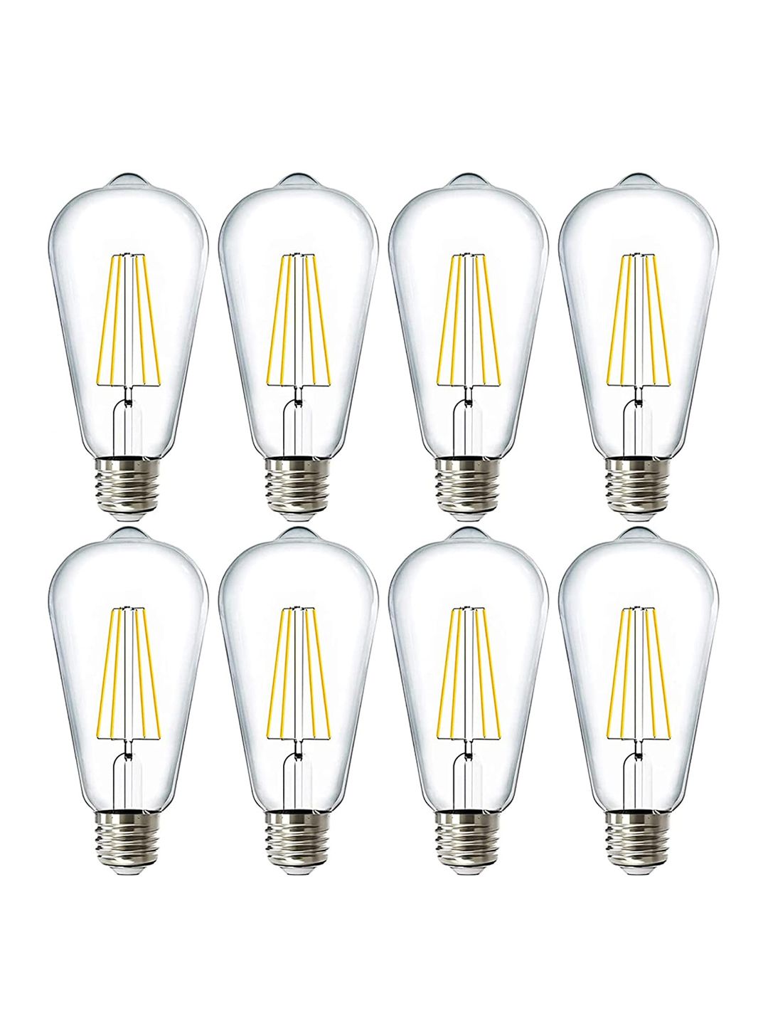 Homesake Set of 8 Transparent & Yellow Solid 4-Watts e27 LED Ceiling Lamps-image-8