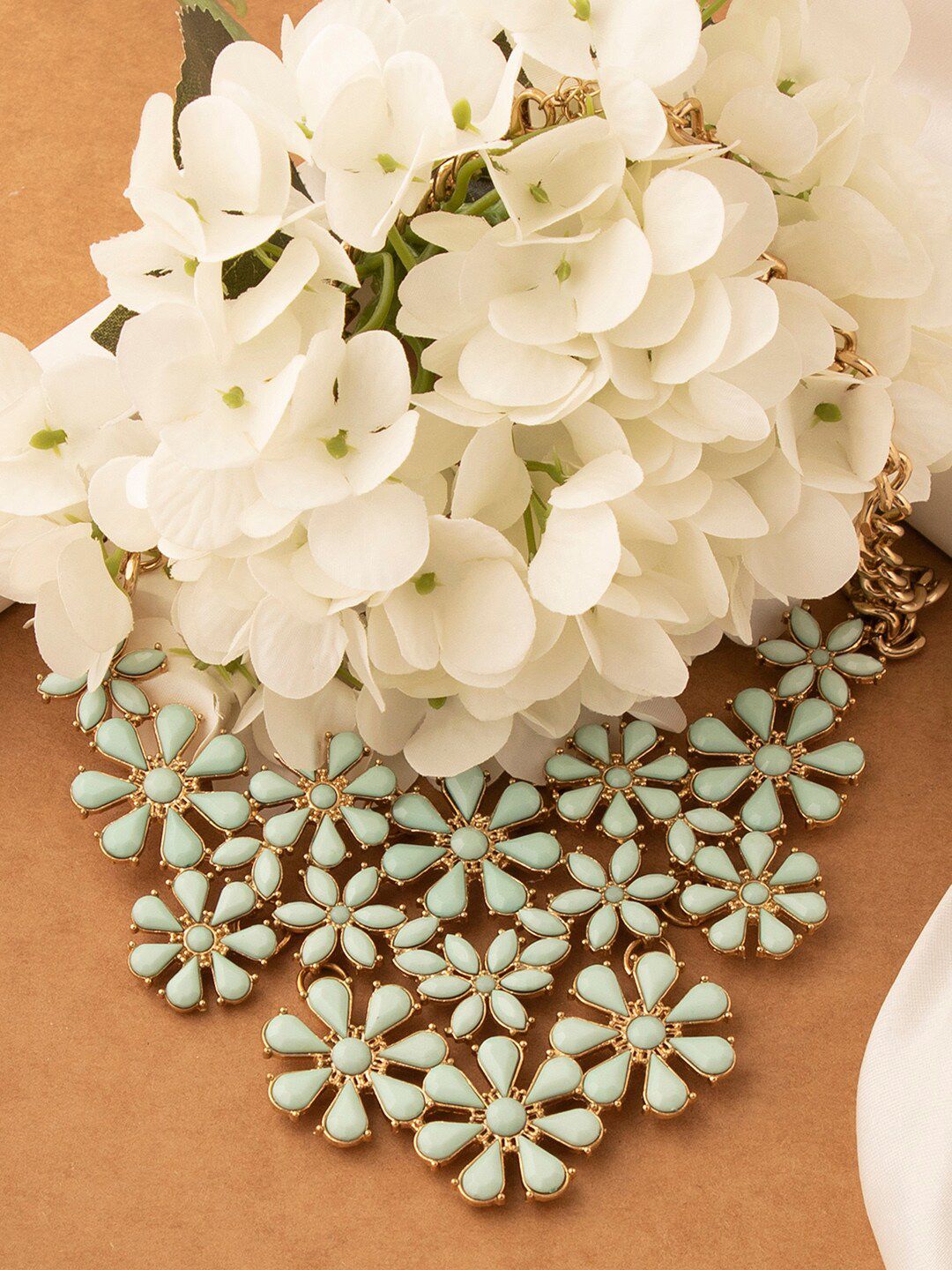 SOHI Gold-Toned & White Gold-Plated Necklace-image-39