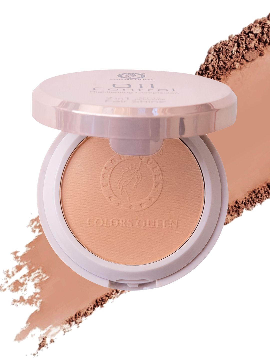 Colors Queen Oil Control Highlighting Complexion 2-In-1 Compact with SPF15 - Warm Beige 04-picture-45