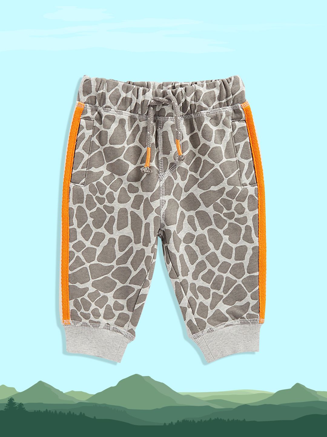 mothercare Girls Grey Printed Pure Cotton Joggers-picture-28