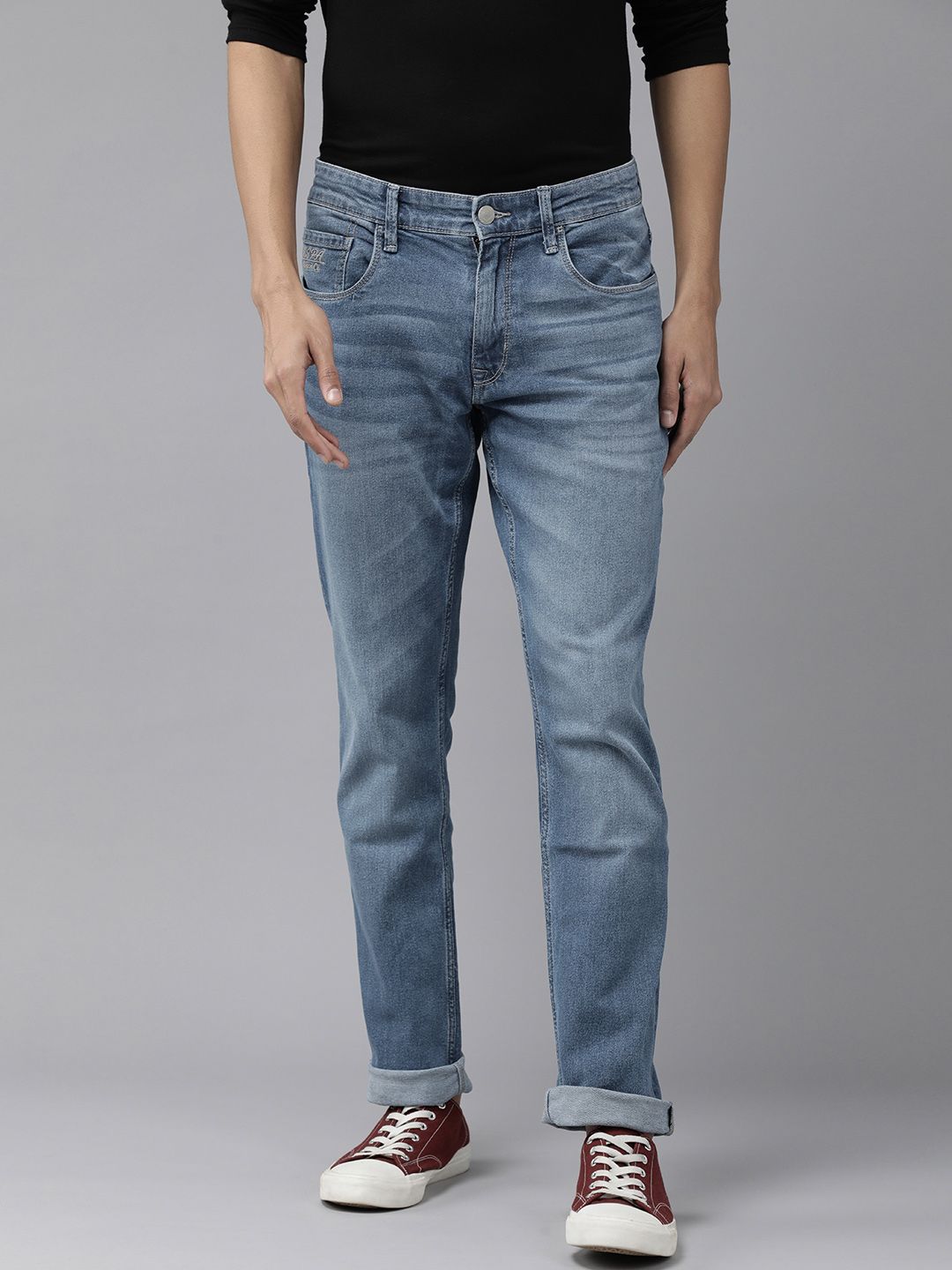 u.s. polo assn. denim co. U S Polo Assn Denim Co Men Blue Slim Fit Light Fade Stretchable Jeans-picture-36