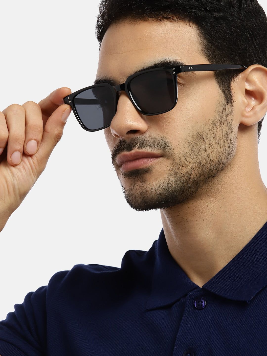 Voyage Unisex Black Lens & Black Wayfarer Sunglasses with UV Protected Lens-picture-31