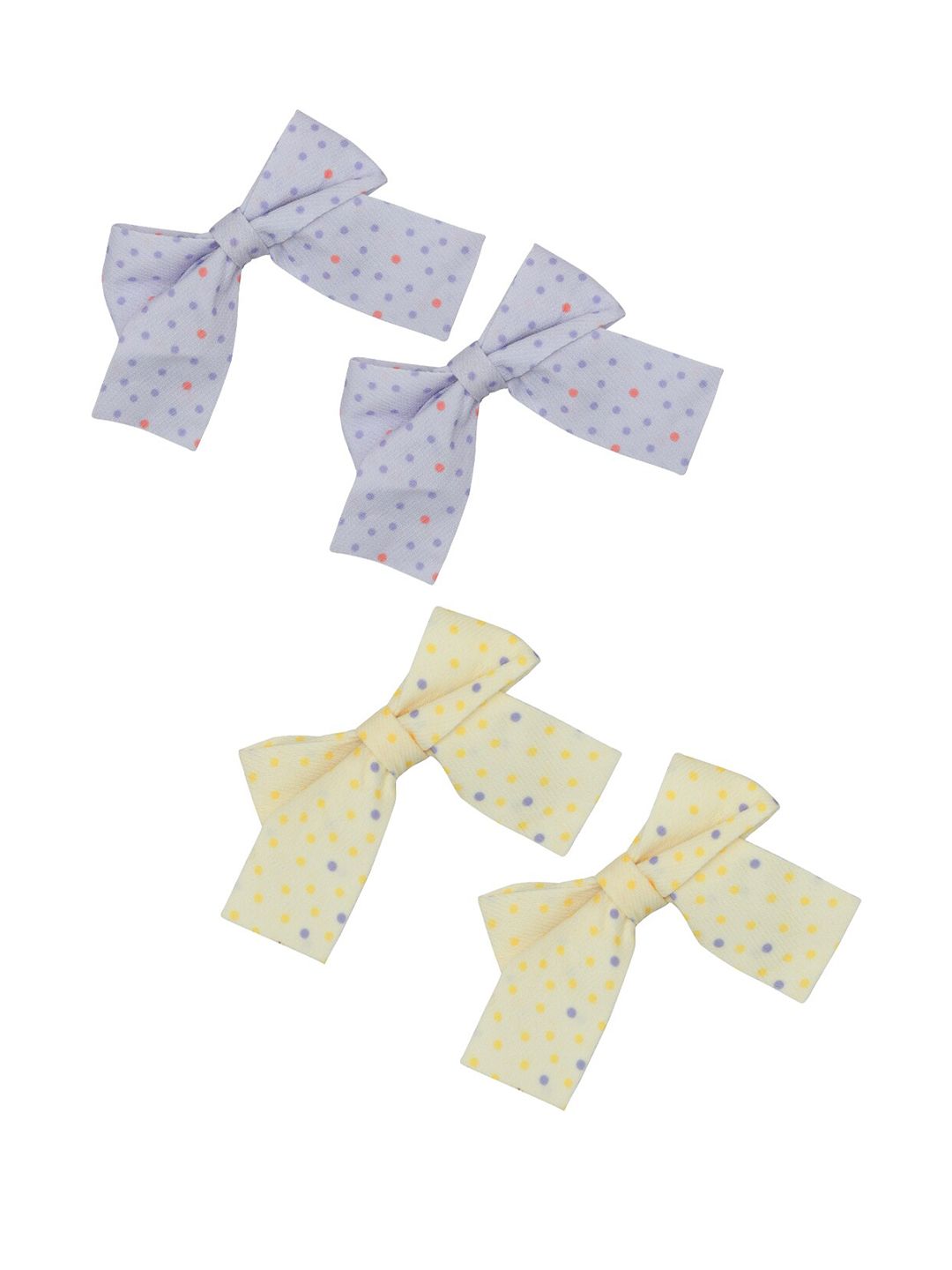 FUNKRAFTS Girls Purple & Beige Set of 4 Lace Hairband-picture-16